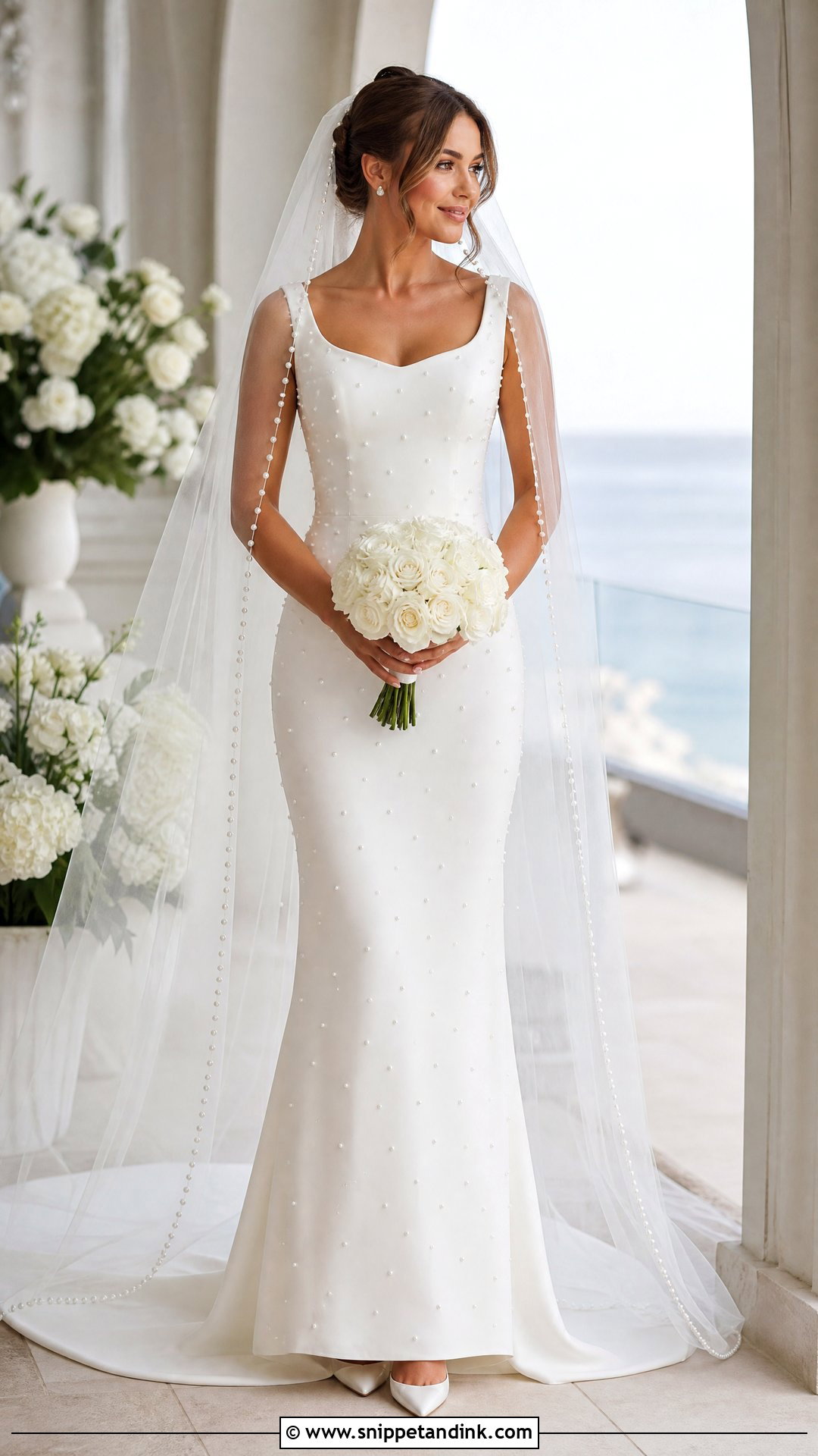 Pearl Sheath Wedding Dress - Snippet and Ink - 20 Sheath Wedding Dresses
