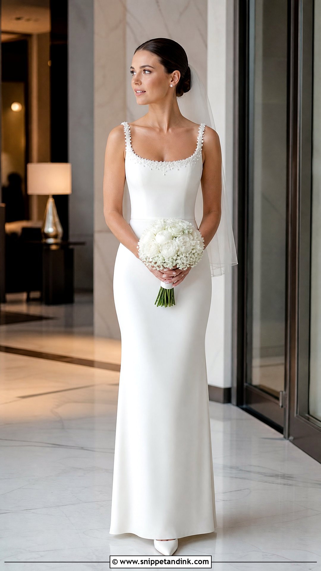 Pearl Sheath Wedding Dress - Snippet and Ink - 20 Simple Sheath Wedding Dress Ideas