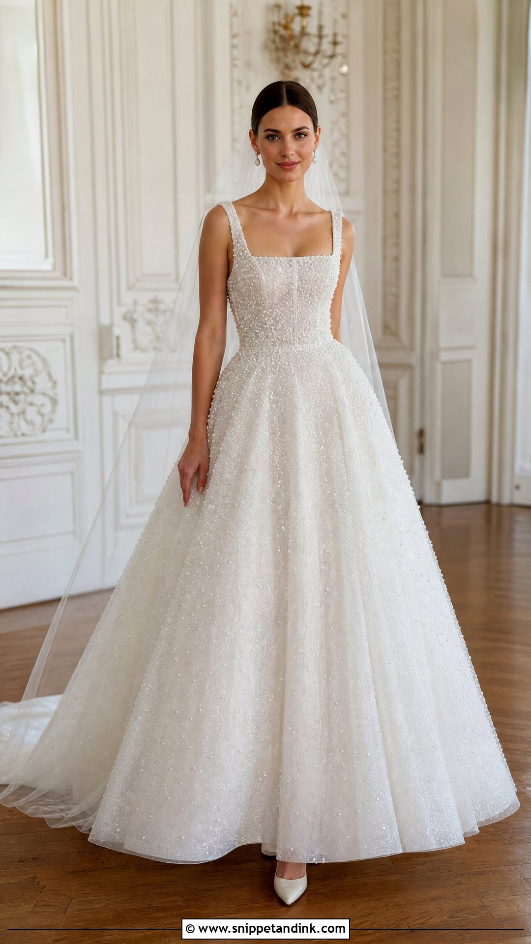 Pearl Shimmer Wedding Dress - Snippet and Ink - 20 Shimmer Wedding Dress Ideas