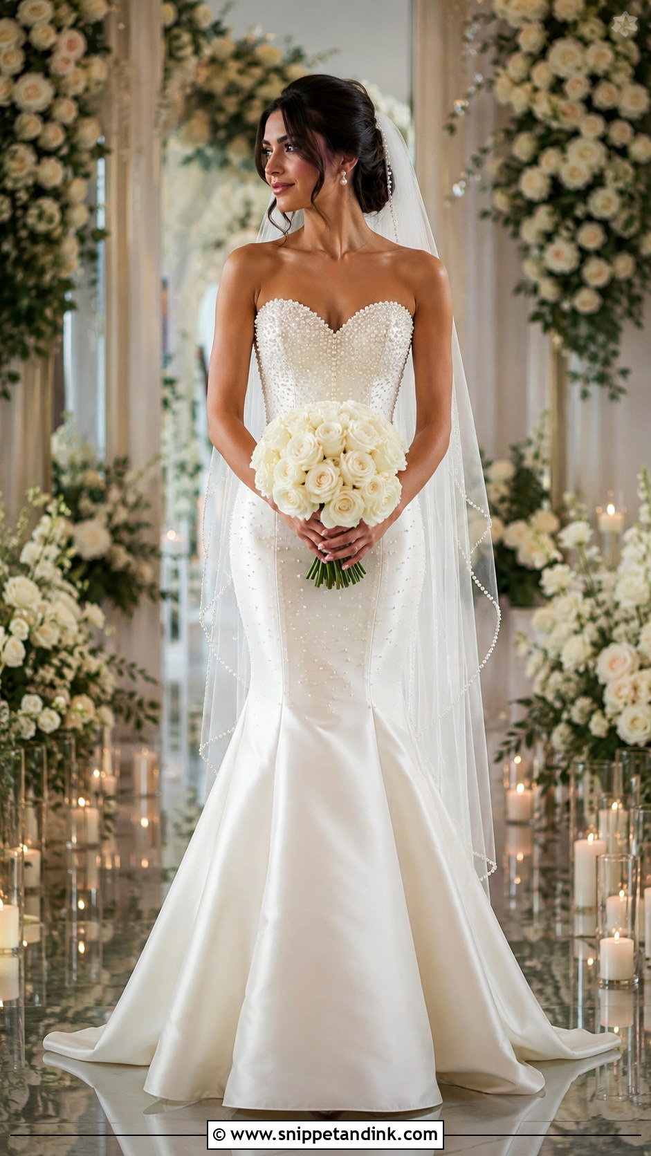 Pearl Silk Mermaid Wedding Dress - Snippet and Ink - 20 Silk Mermaid Wedding Dress Ideas