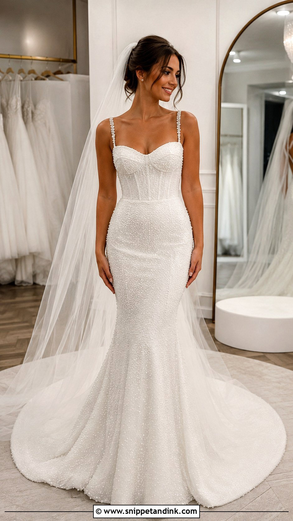 Pearl Siren Wedding Dress - Snippet and Ink - 30 Siren Wedding Dress Ideas
