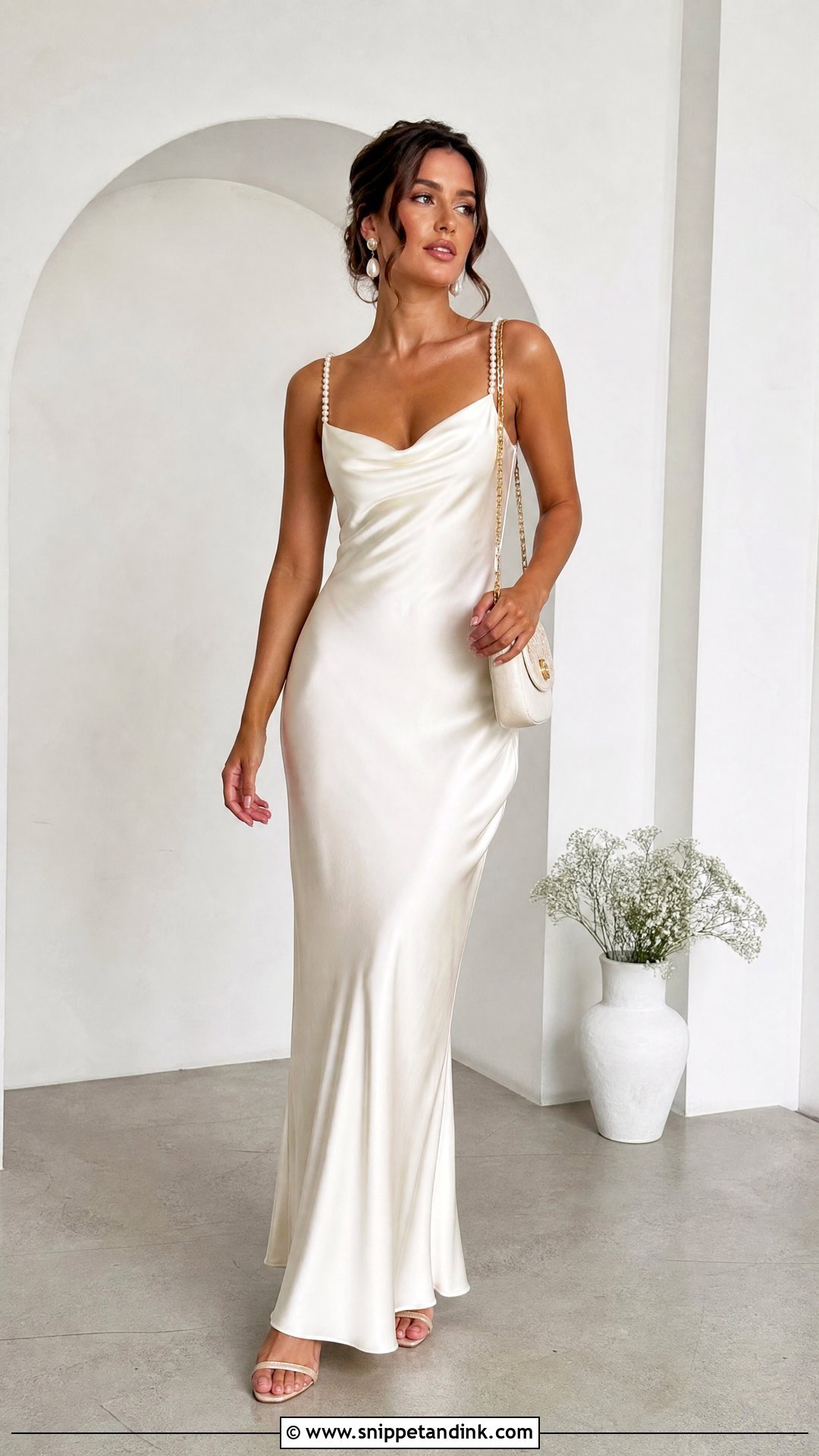 Pearl Slip Gown - Snippet and Ink - 25 Pearl Gown Ideas