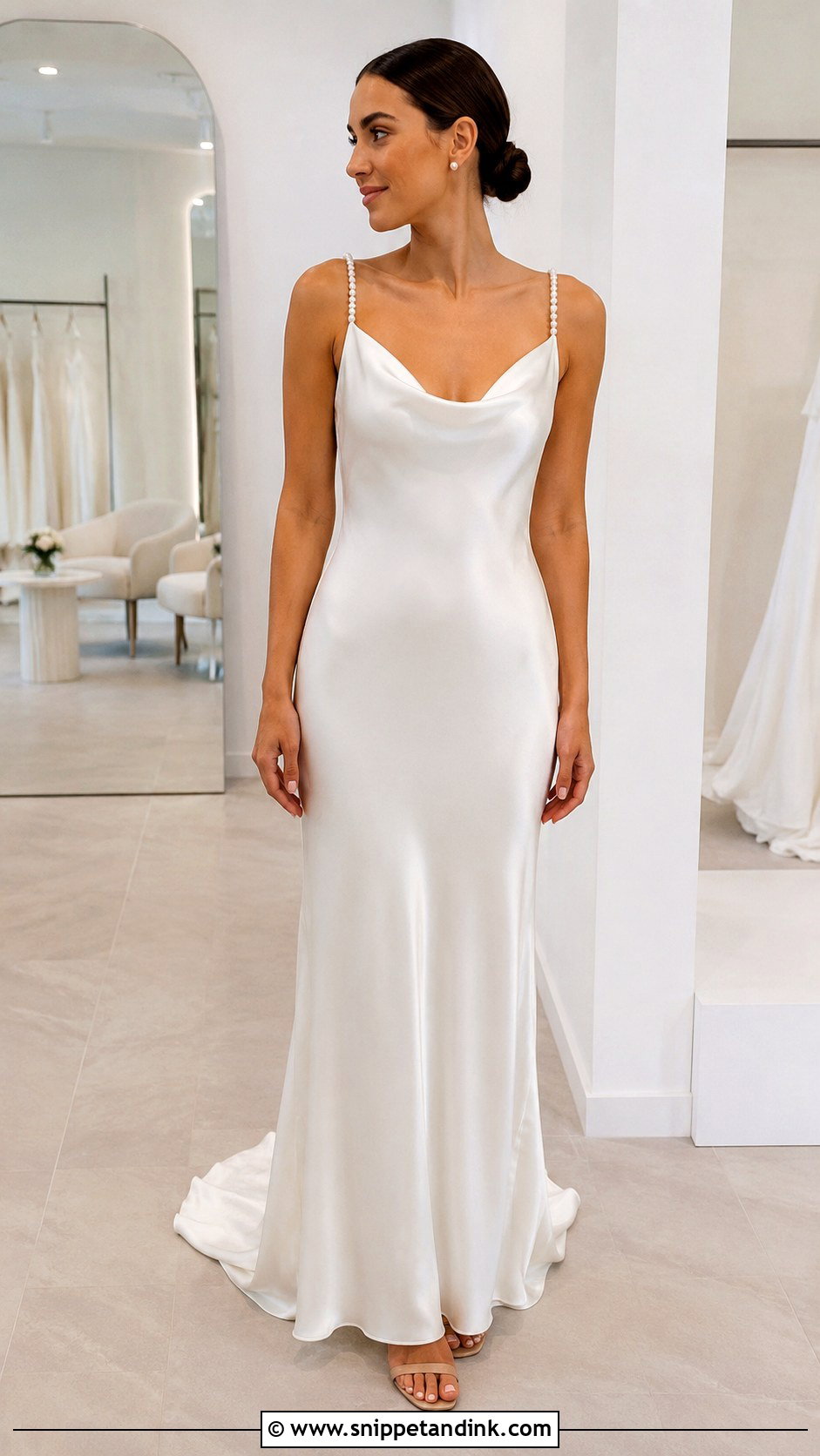 Pearl Slip Wedding Dress - Snippet and Ink - 25 Wedding Dresses with Pearls