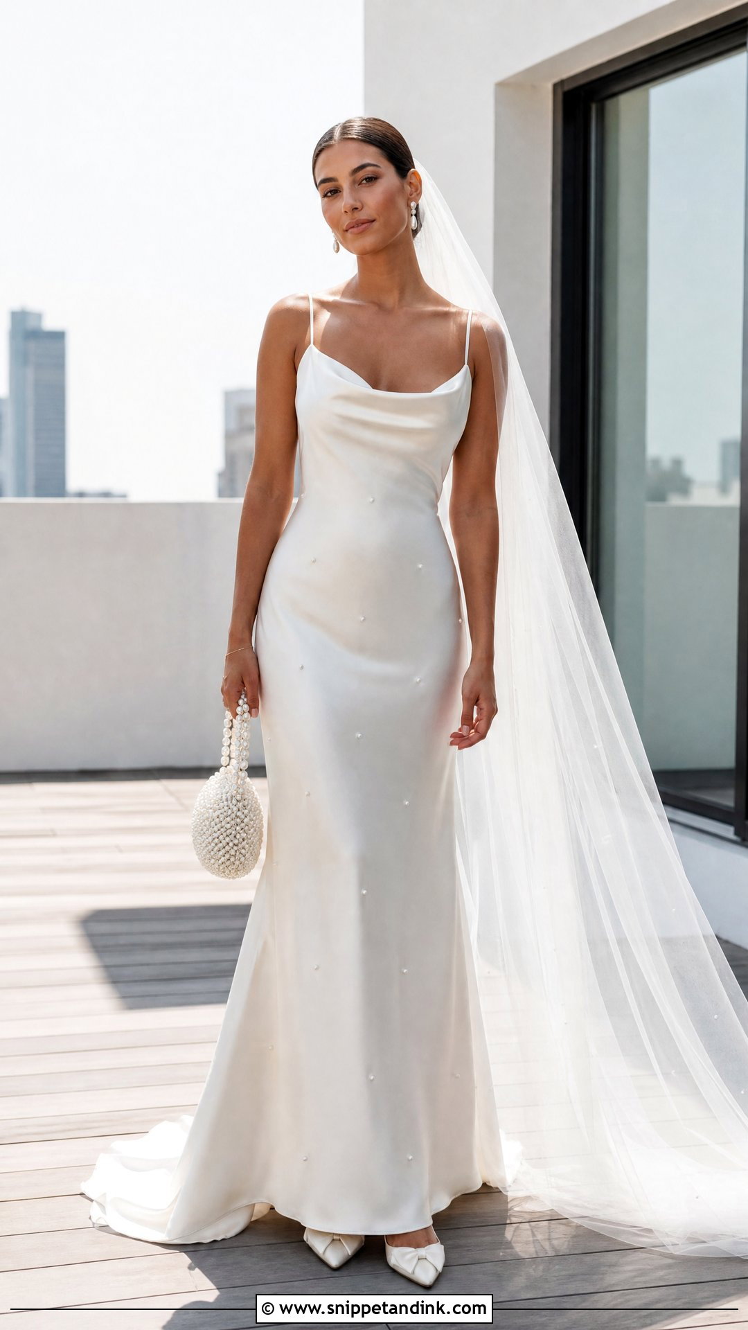 Pearl Slip Wedding Dress - Snippet and Ink - 20 Pearl Wedding Dresses