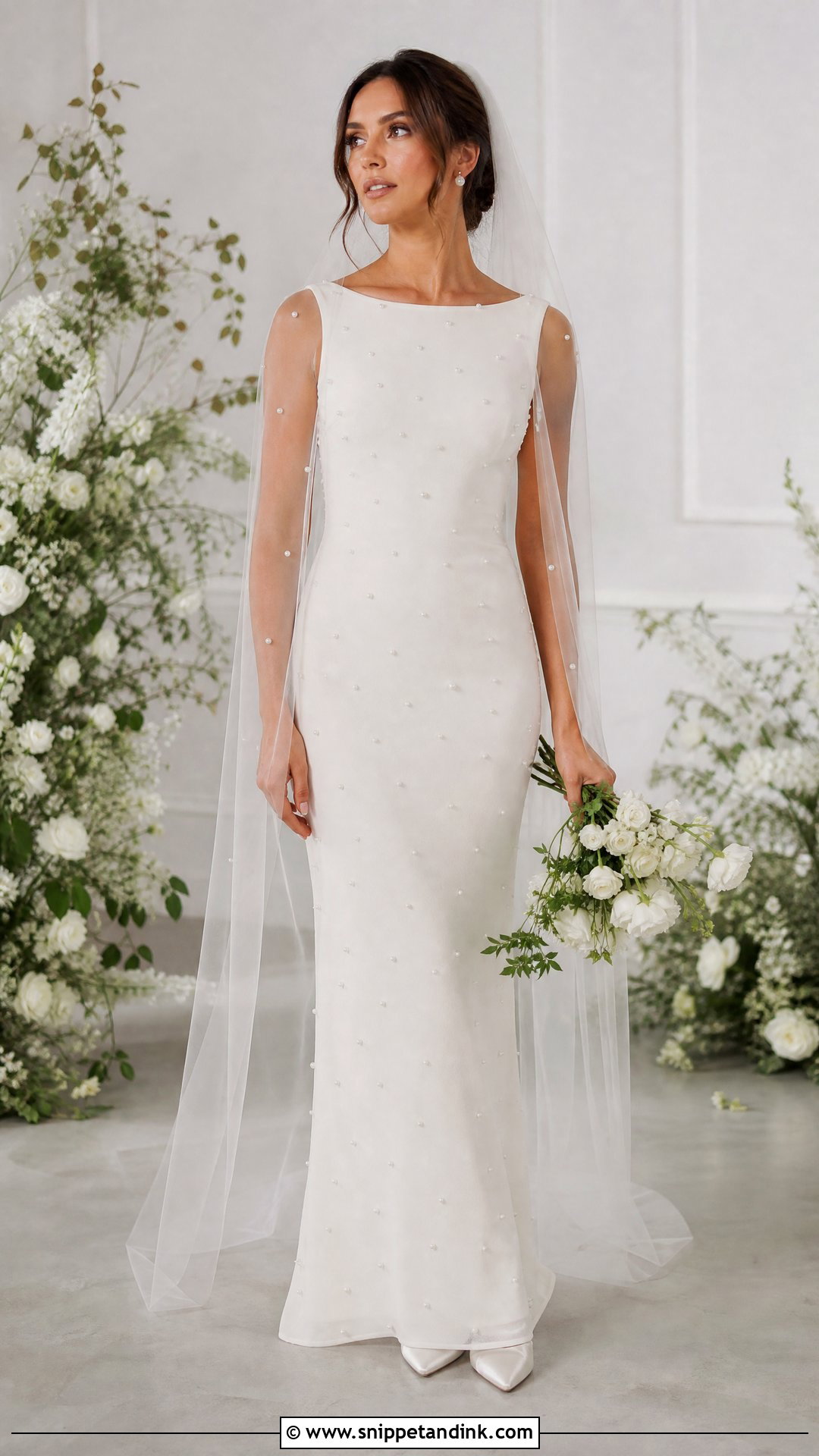 Pearl Straight Wedding Dress - Snippet and Ink - 20 Straight Wedding Dresses