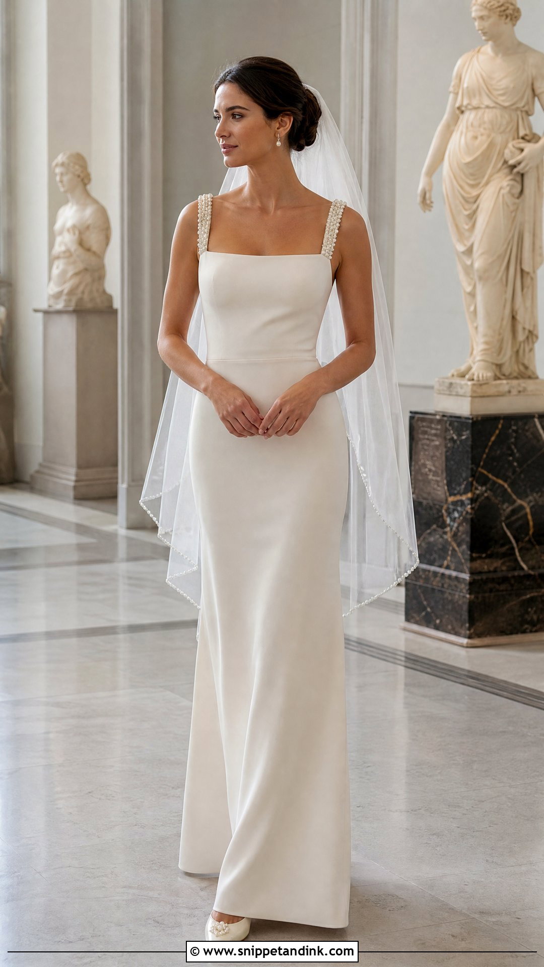 Pearl Strap Wedding Dress - Snippet and Ink - 20 Strappy Wedding Dress Ideas