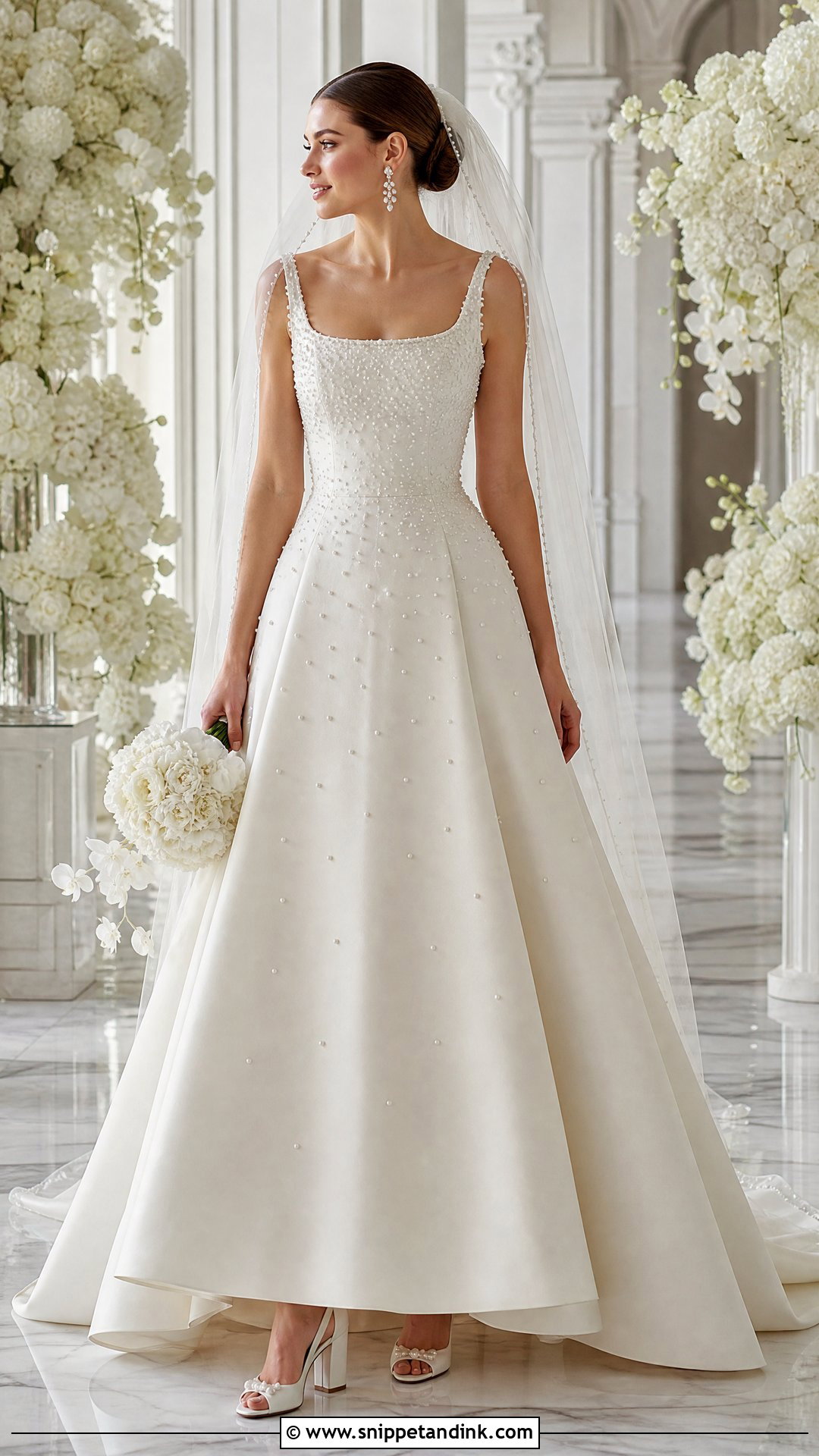Pearl Swan Wedding Dress - Snippet and Ink - 25 Swan Wedding Dress Ideas