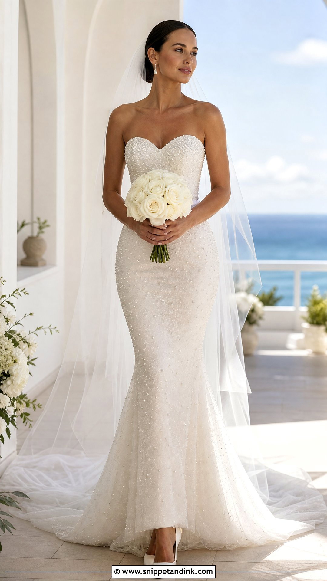 Pearl Sweetheart Mermaid Wedding Dress - Snippet and Ink - 20 Sweetheart Mermaid Wedding Dress Ideas