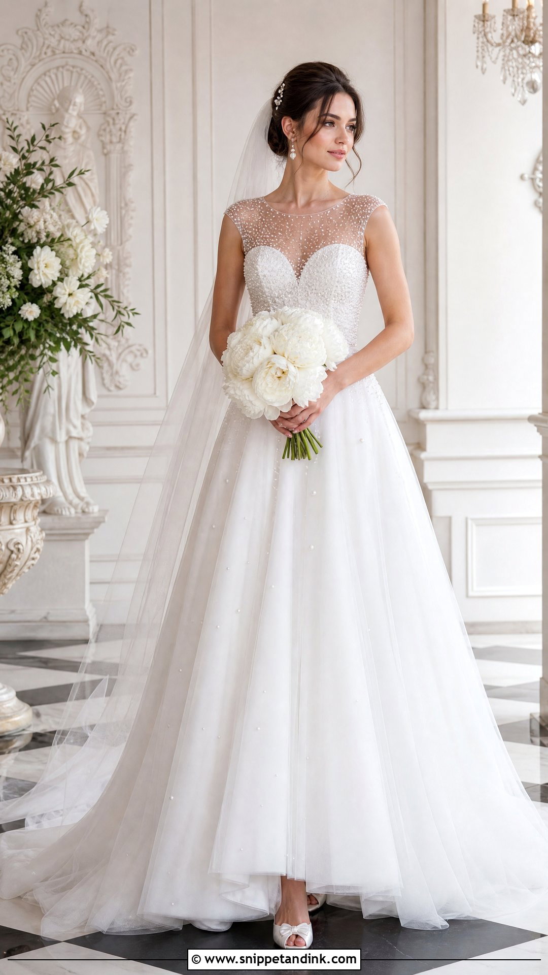 Pearl Sweetheart Neckline A Line Wedding Dress - Snippet and Ink - 20 Sweet Heart Neckline Wedding Dress Aline Ideas