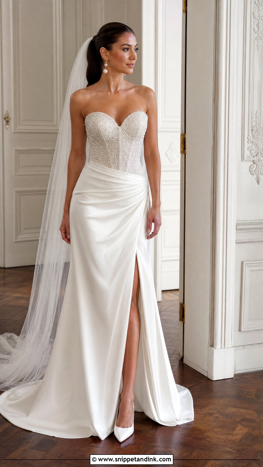 Pearl Sweetheart Wedding Dress - Snippet and Ink - 20 Sweetheart Neck Wedding Dress Ideas