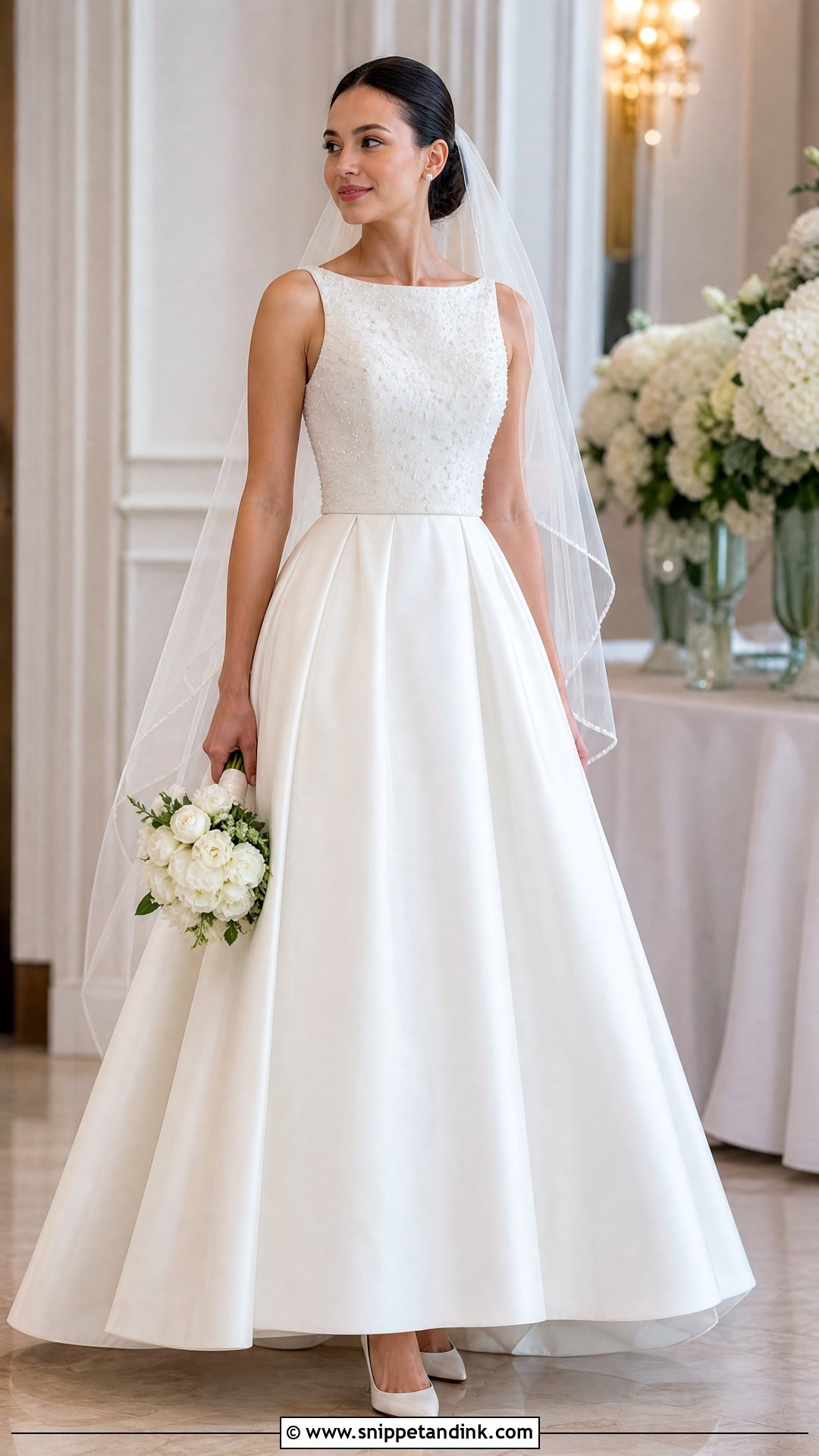 Pearl Taffeta Wedding Dress - Snippet and Ink - 25 Taffeta Wedding Dress Ideas