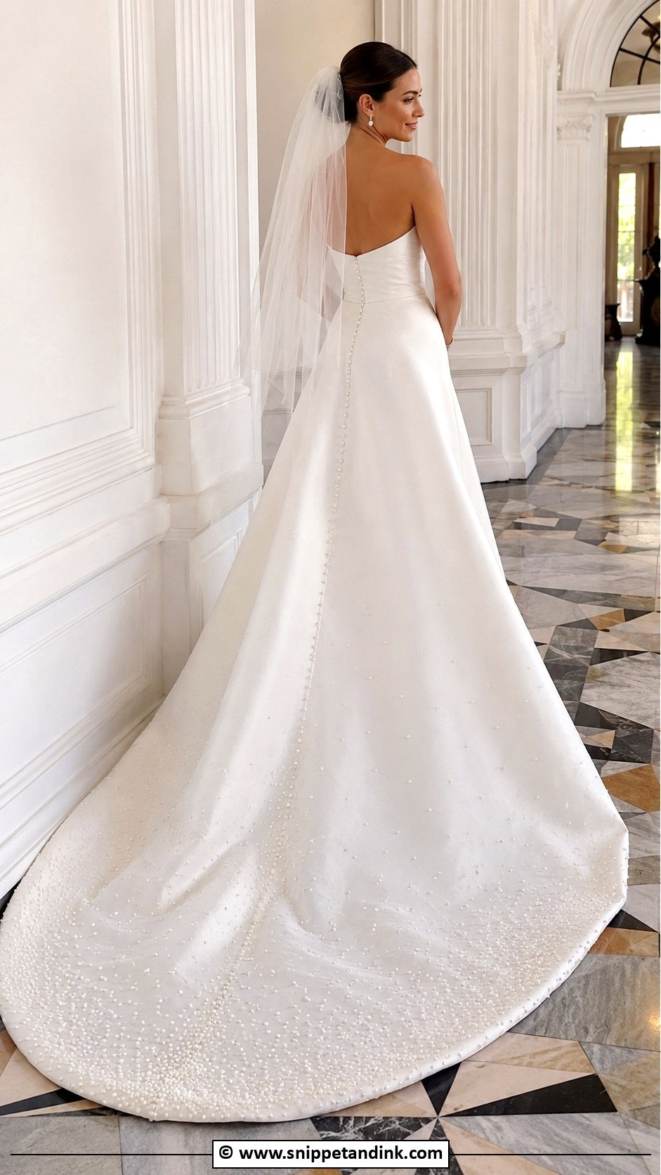 Pearl Train Wedding Dress - Snippet and Ink - 25 Wedding Dress with Pearls Ideas