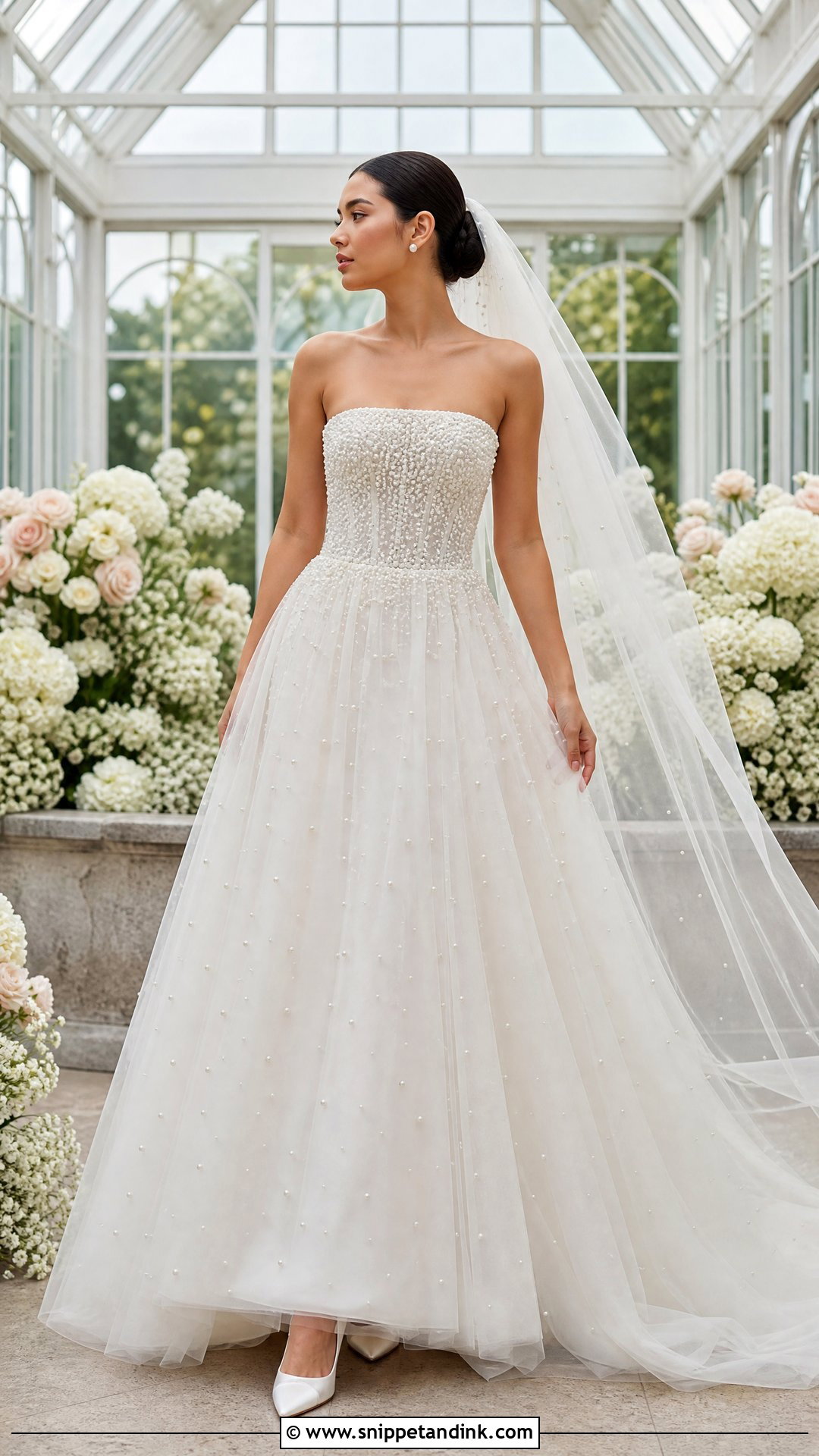 Pearl Tube Top Wedding Dress - Snippet and Ink - 20 Tube Top Wedding Dress Ideas