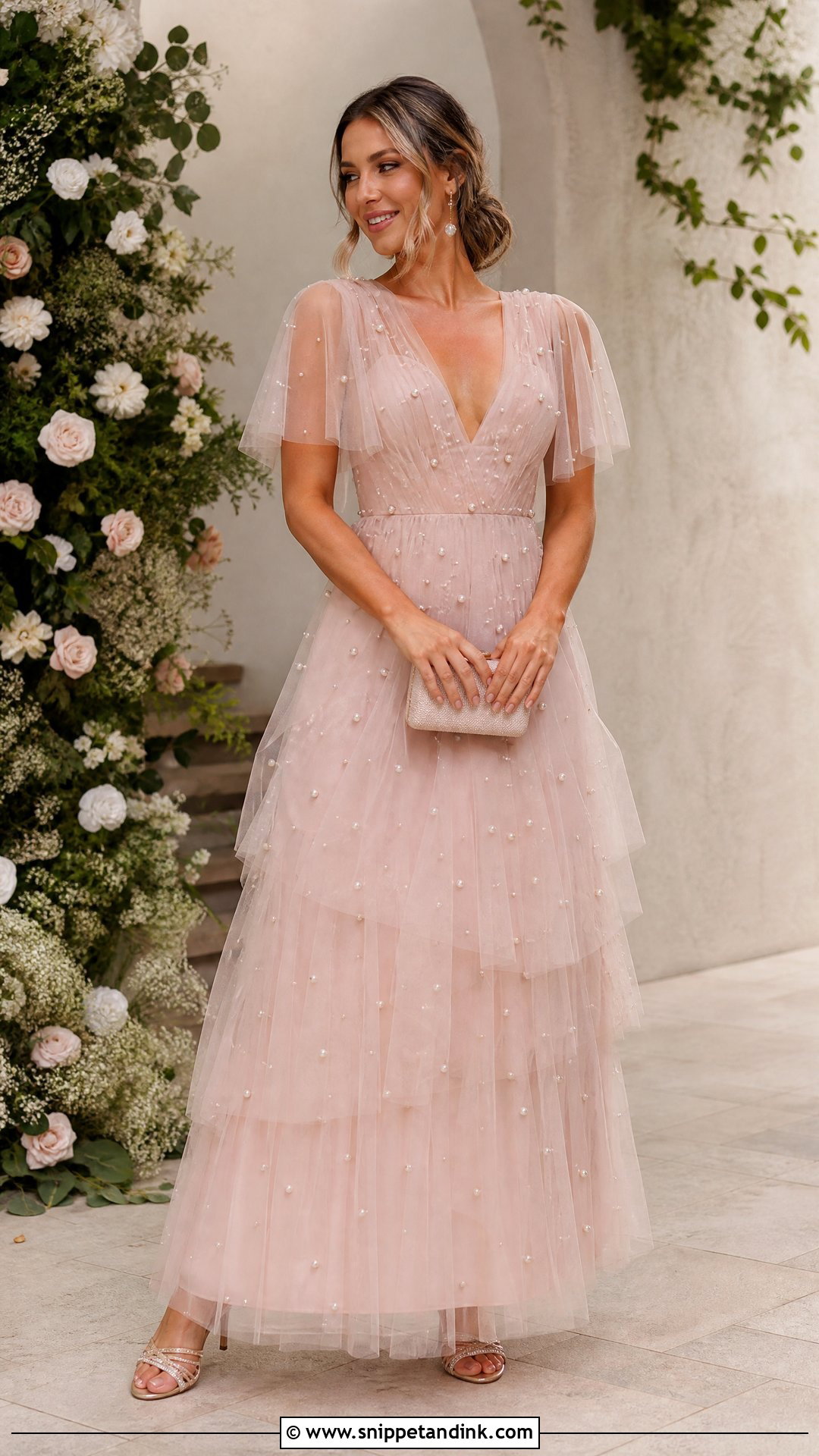 Pearl Tulle Gown - Snippet and Ink - 25 Pearl Gown Ideas
