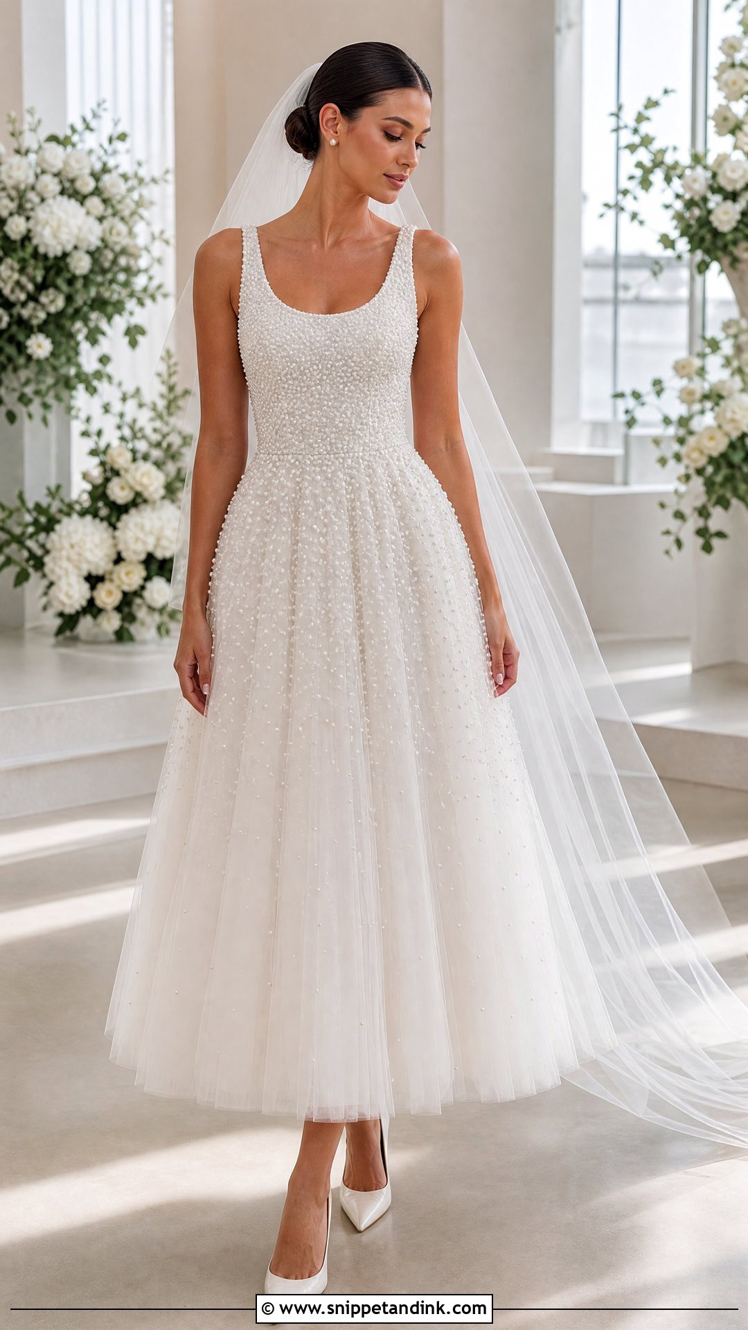 Pearl Tulle Skirt Wedding Dress - Snippet and Ink - 20 Tulle Skirt Wedding Dress Ideas