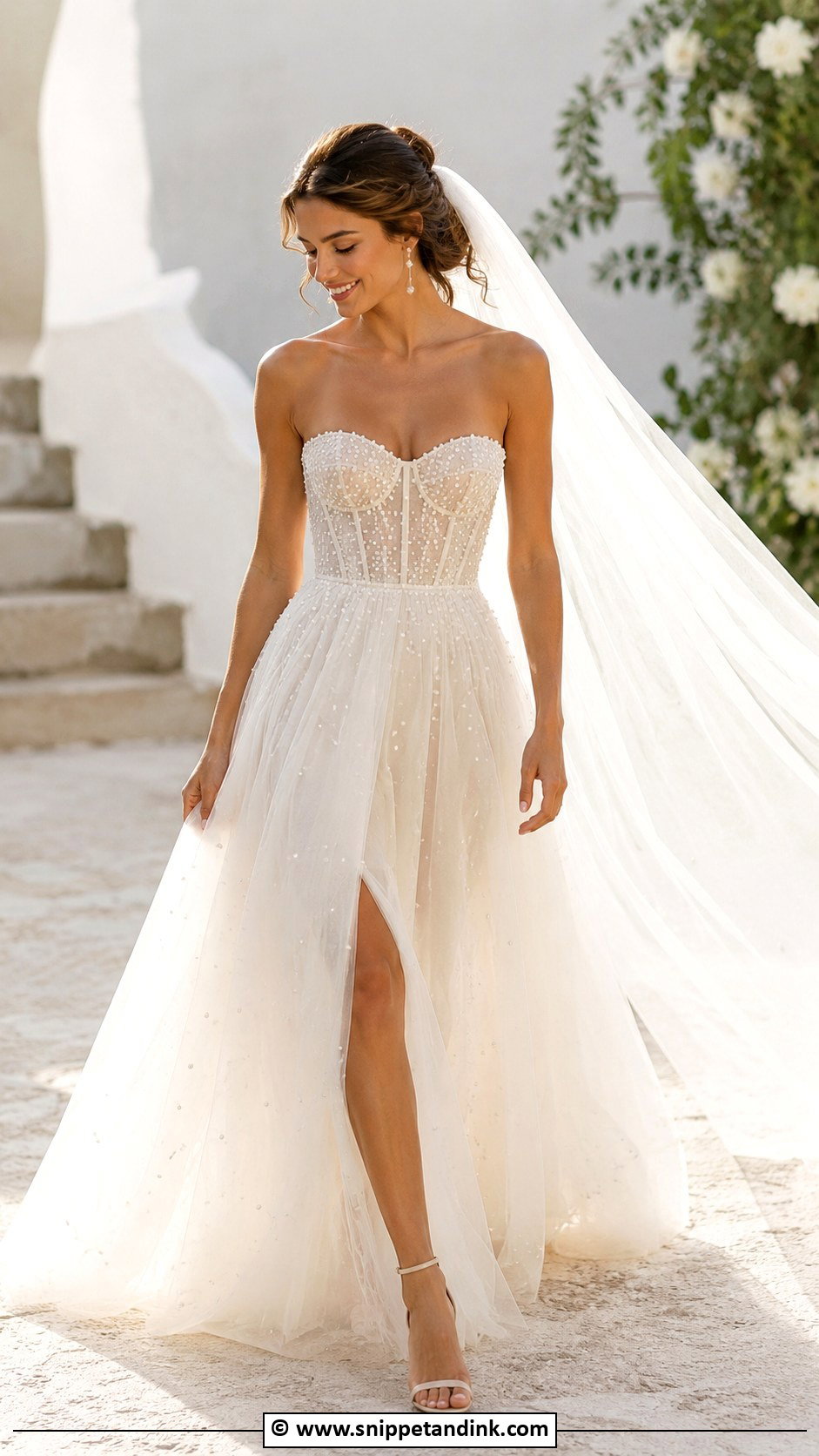 Pearl Tulle Wedding Dress - Snippet and Ink - 35 Pearl Wedding Dress Ideas
