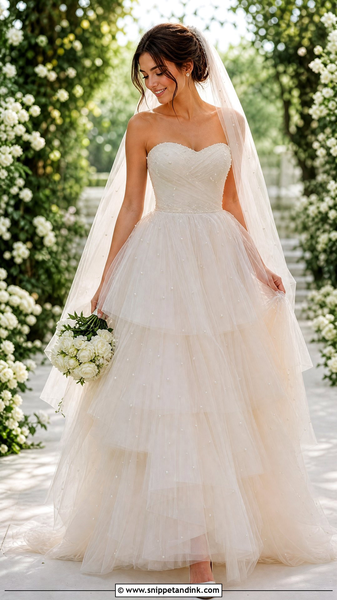 Pearl Tulle Wedding Dress - Snippet and Ink - 25 Wedding Dress Pearls Ideas