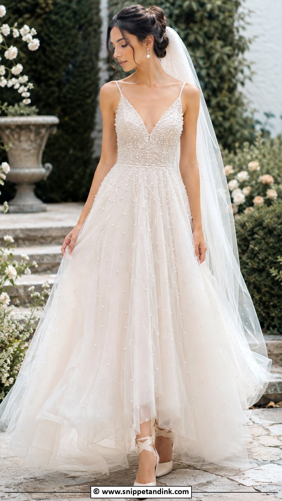Pearl Tulle Wedding Dress - Snippet and Ink - 25 Wedding Dress with Pearls Ideas