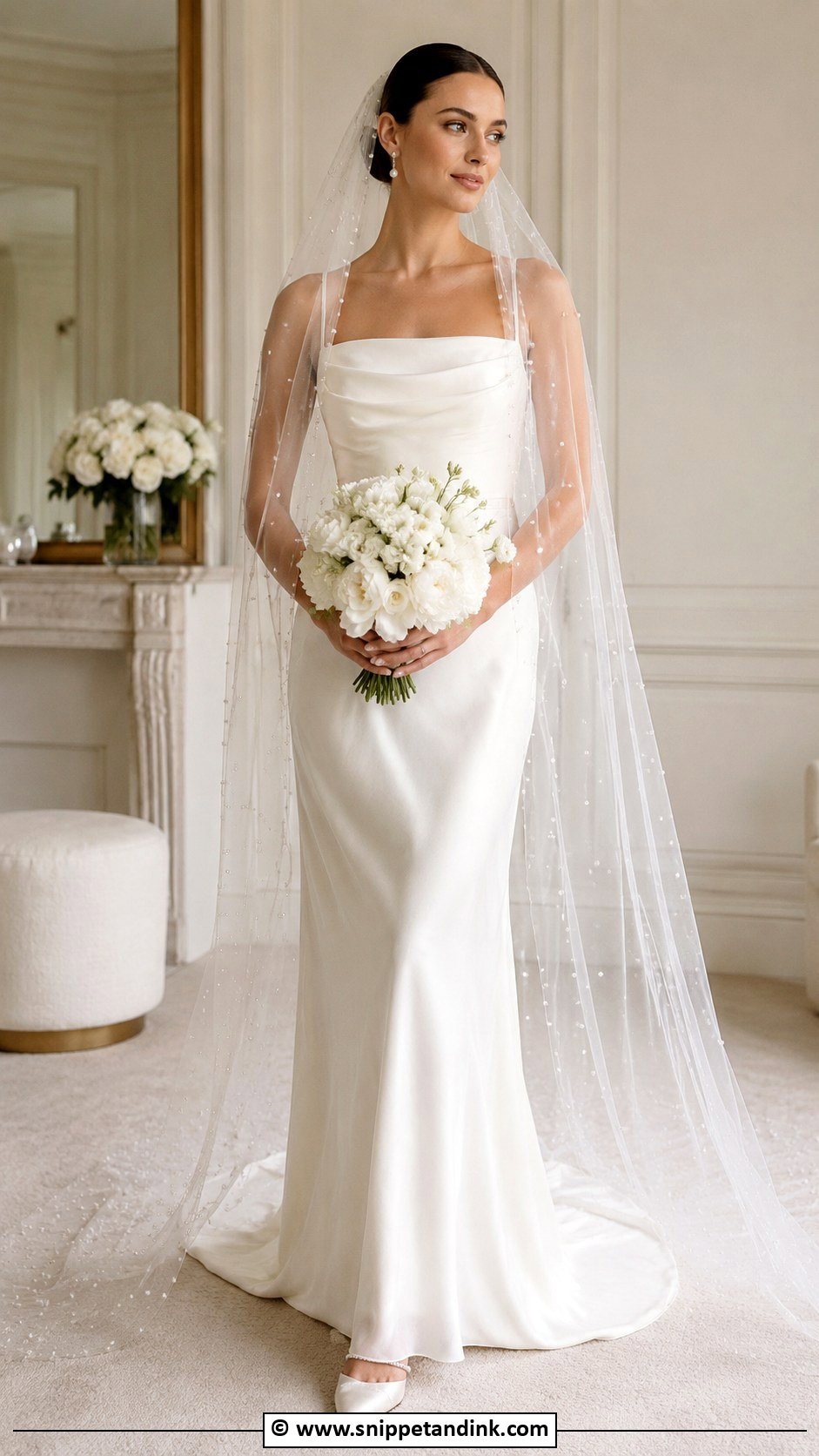 Pearl Veil Wedding Dress - Snippet and Ink - 30 Mystical Wedding Dress Ideas
