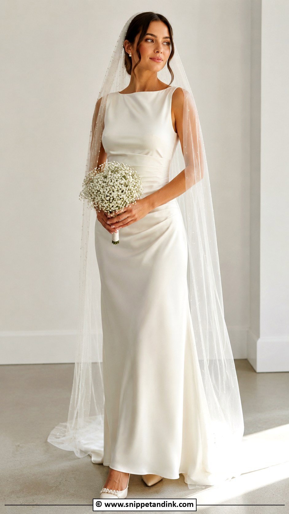 Pearl Veil Wedding Dress - Snippet and Ink - 35 Pearl Wedding Dress Ideas