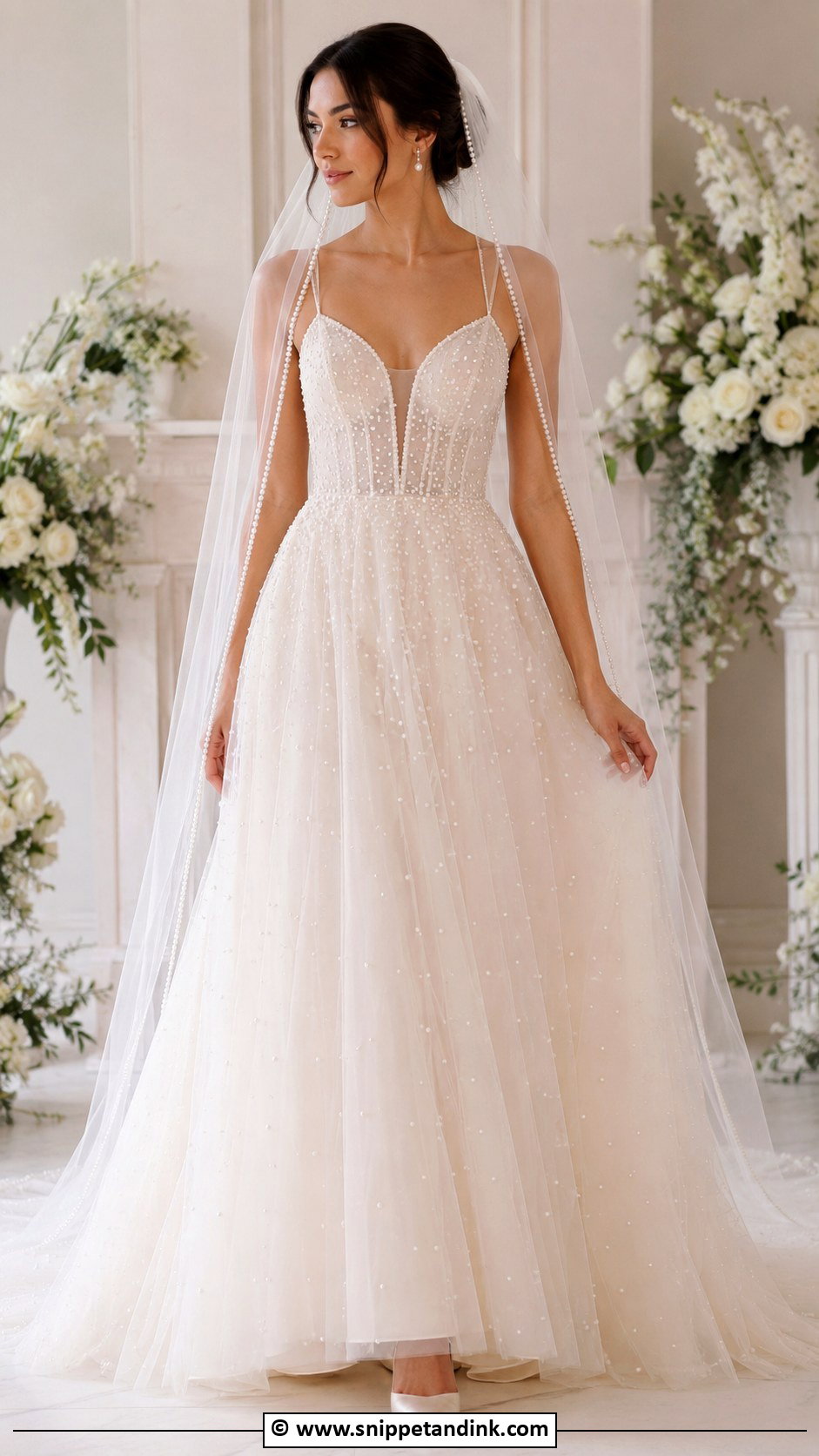 Pearl Wedding Dress - Snippet and Ink - 35 Wedding Dress Ideas