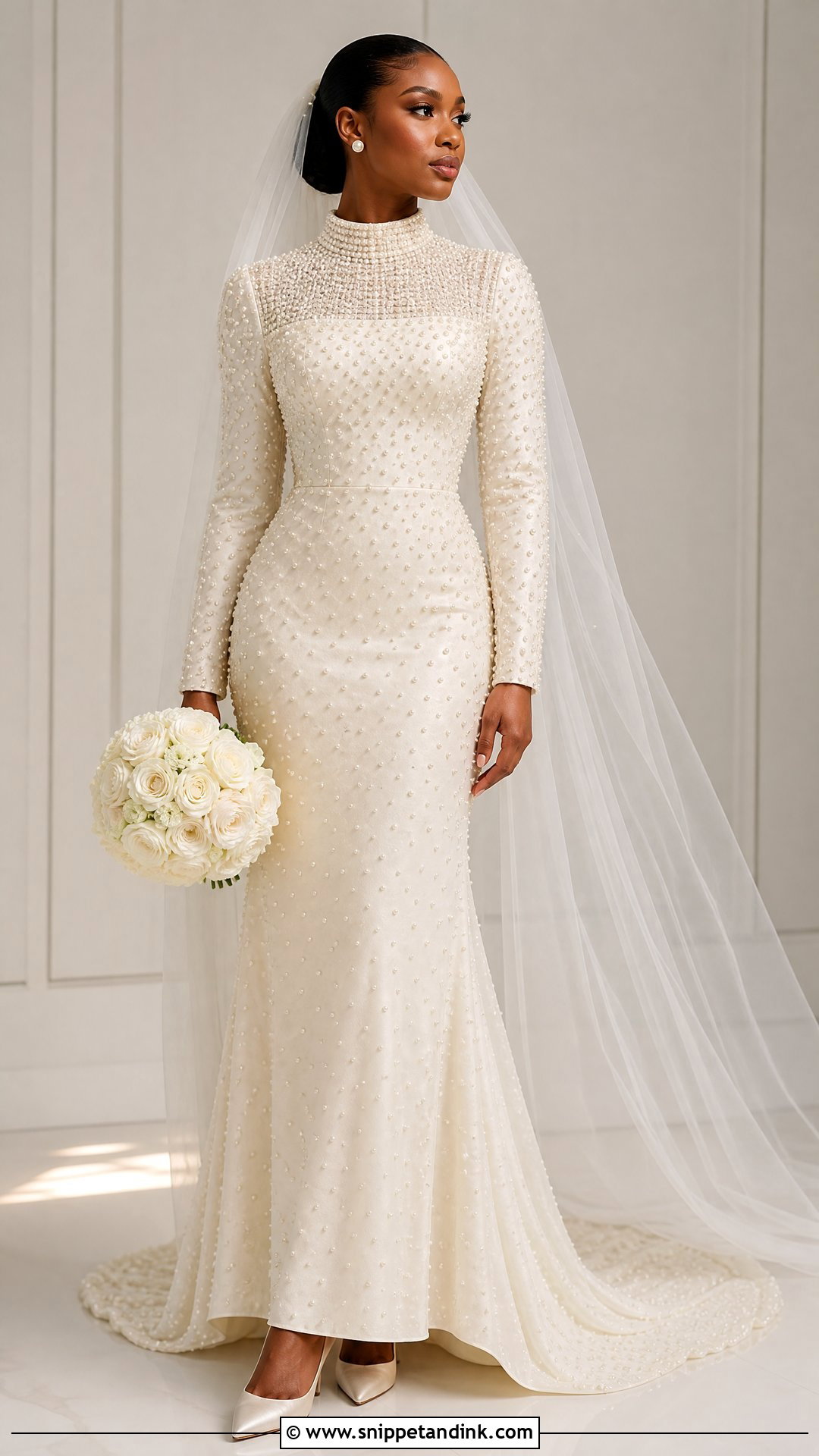 Pearl Wedding Dress - Snippet and Ink - 25 Black People Wedding Dresses