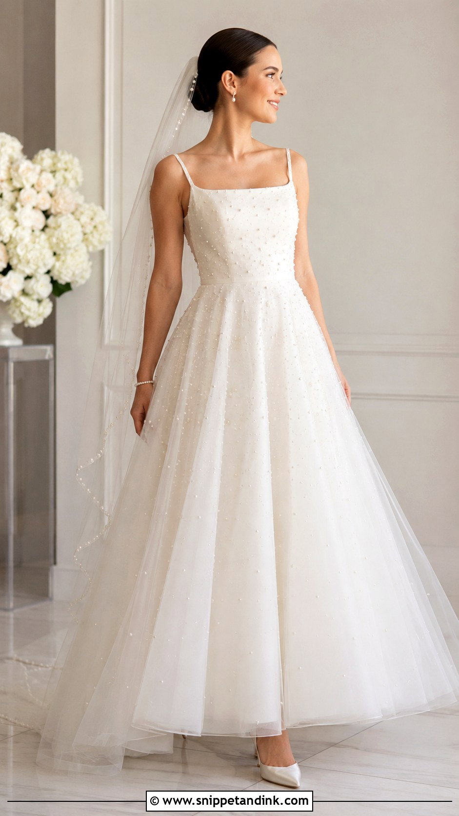 Pearl Wedding Dress - Snippet and Ink - 25 Soft Romantic Wedding Dress Ideas