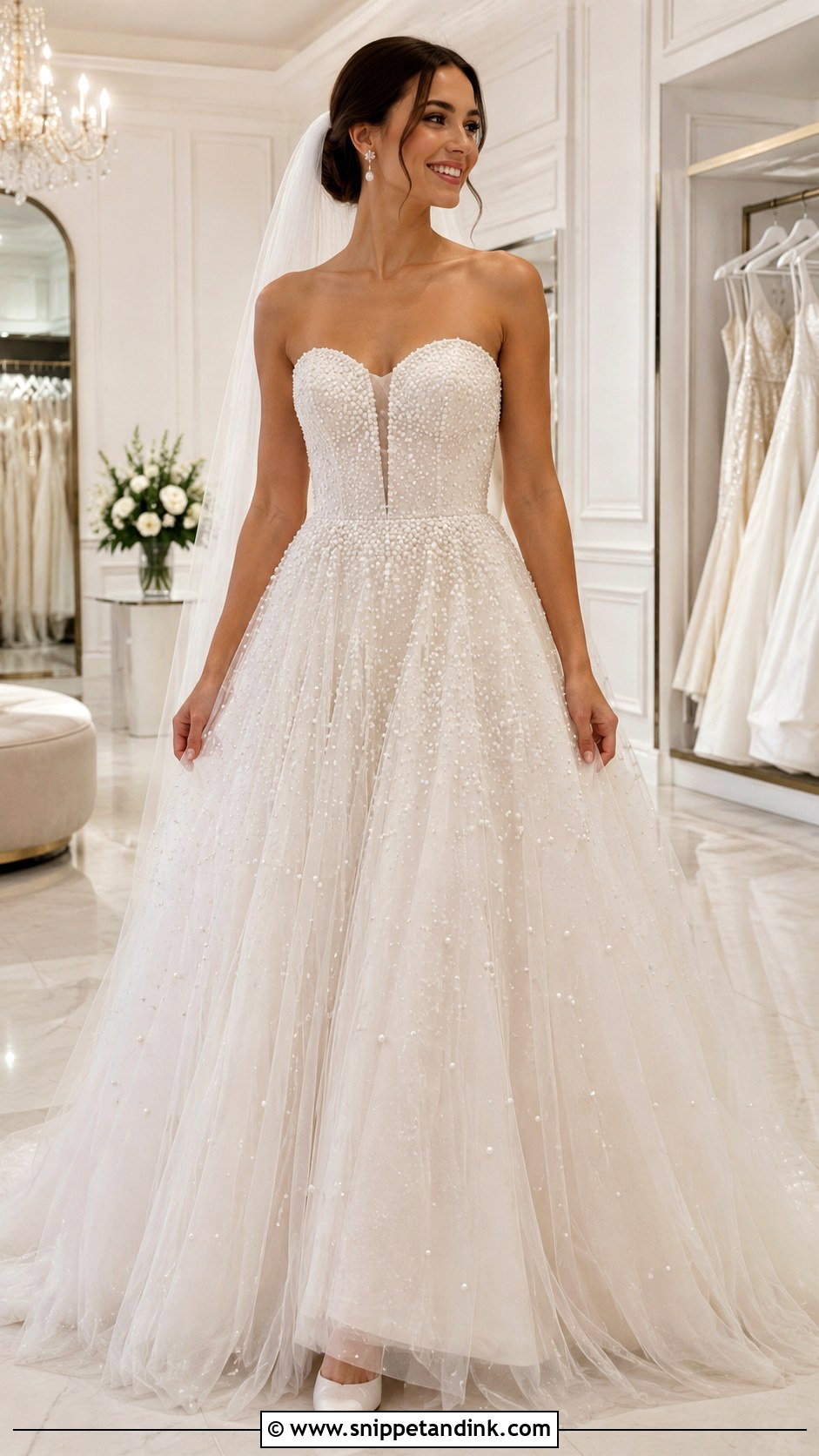 Pearl Wedding Dress - Snippet and Ink - 30 Fancy Wedding Dresses