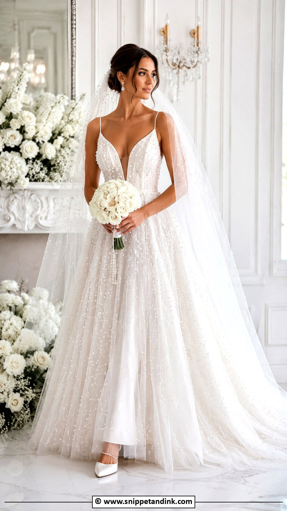 Pearl Wedding Dress - Snippet and Ink - 30 Bridal Dress Fashion Ideas