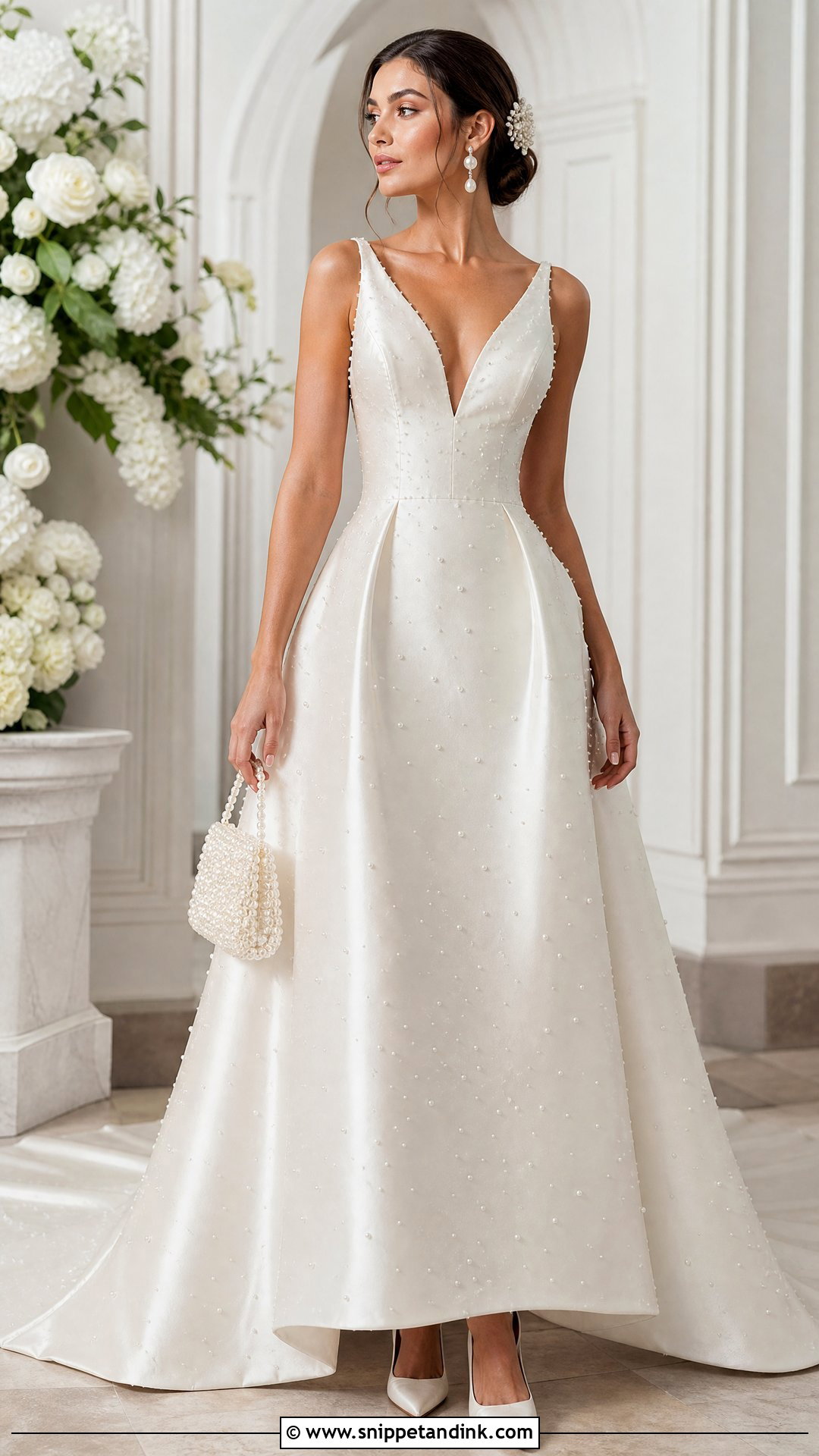 Pearl Wedding Dress Outfit - Snippet and Ink - 25 Wedding Day Outfit Ideas