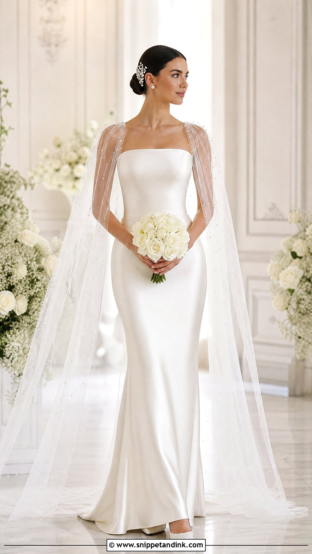 Pearl Wedding Dress With Tulle Wings - Snippet and Ink - 20 Wedding Dress with Wings Ideas