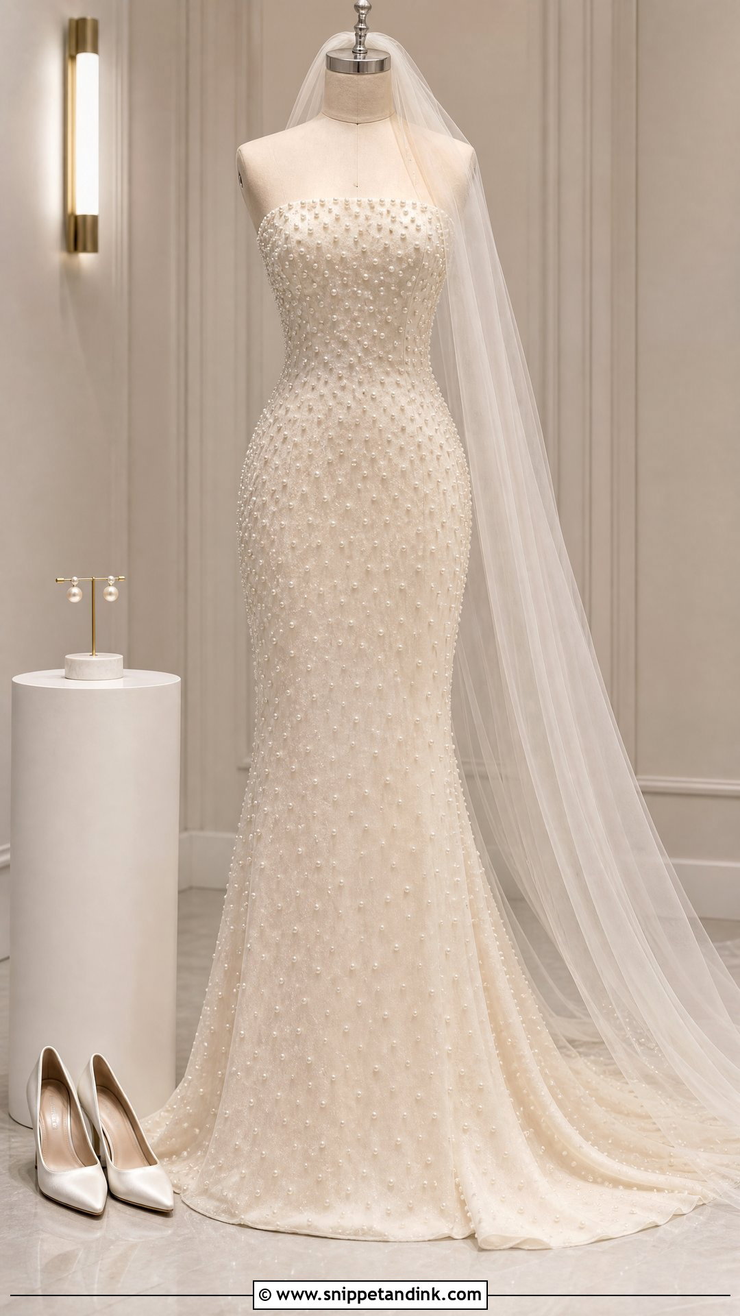 Pearl Wedding Dress on Mannequin - Snippet and Ink - 20 Wedding Dress on Mannequin Ideas
