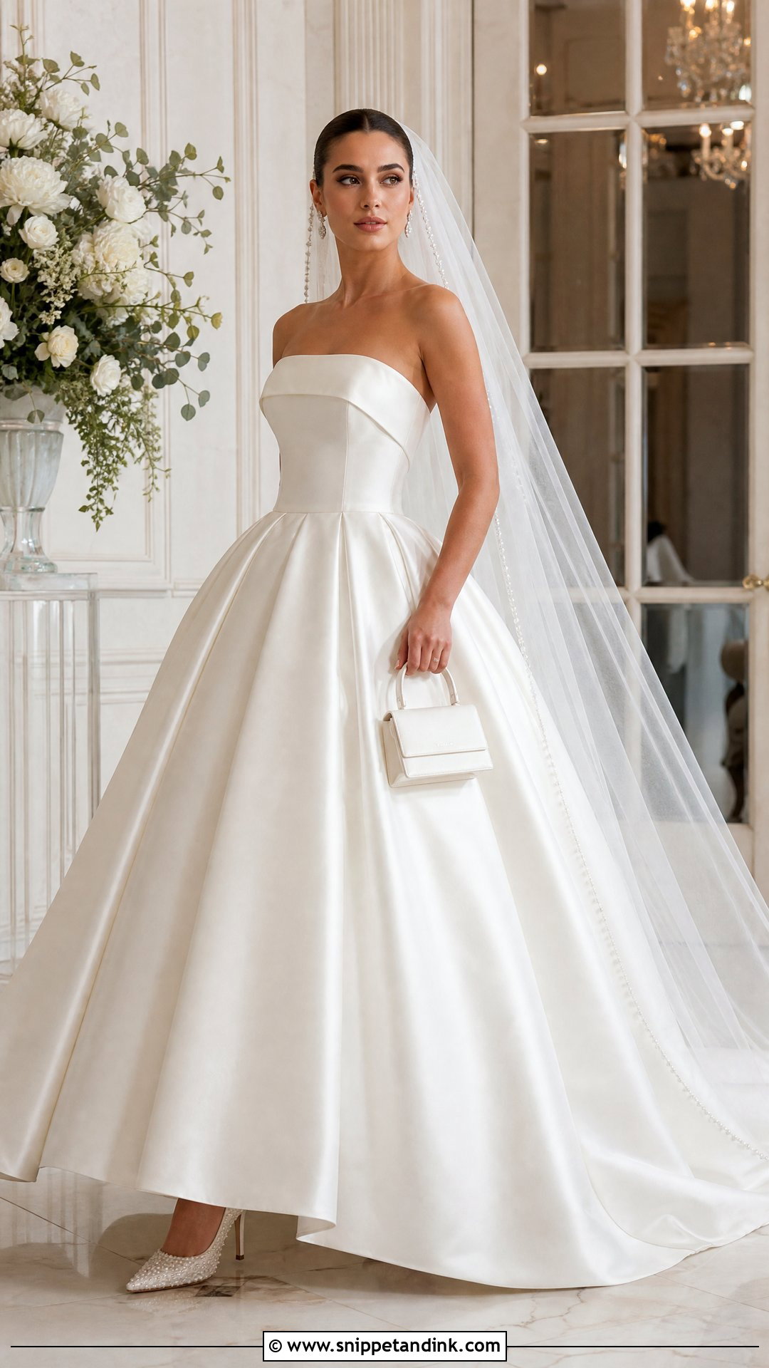 Pearl Wedding Pumps With Ball Gown - Snippet and Ink - 20 Wedding Pumps Ideas