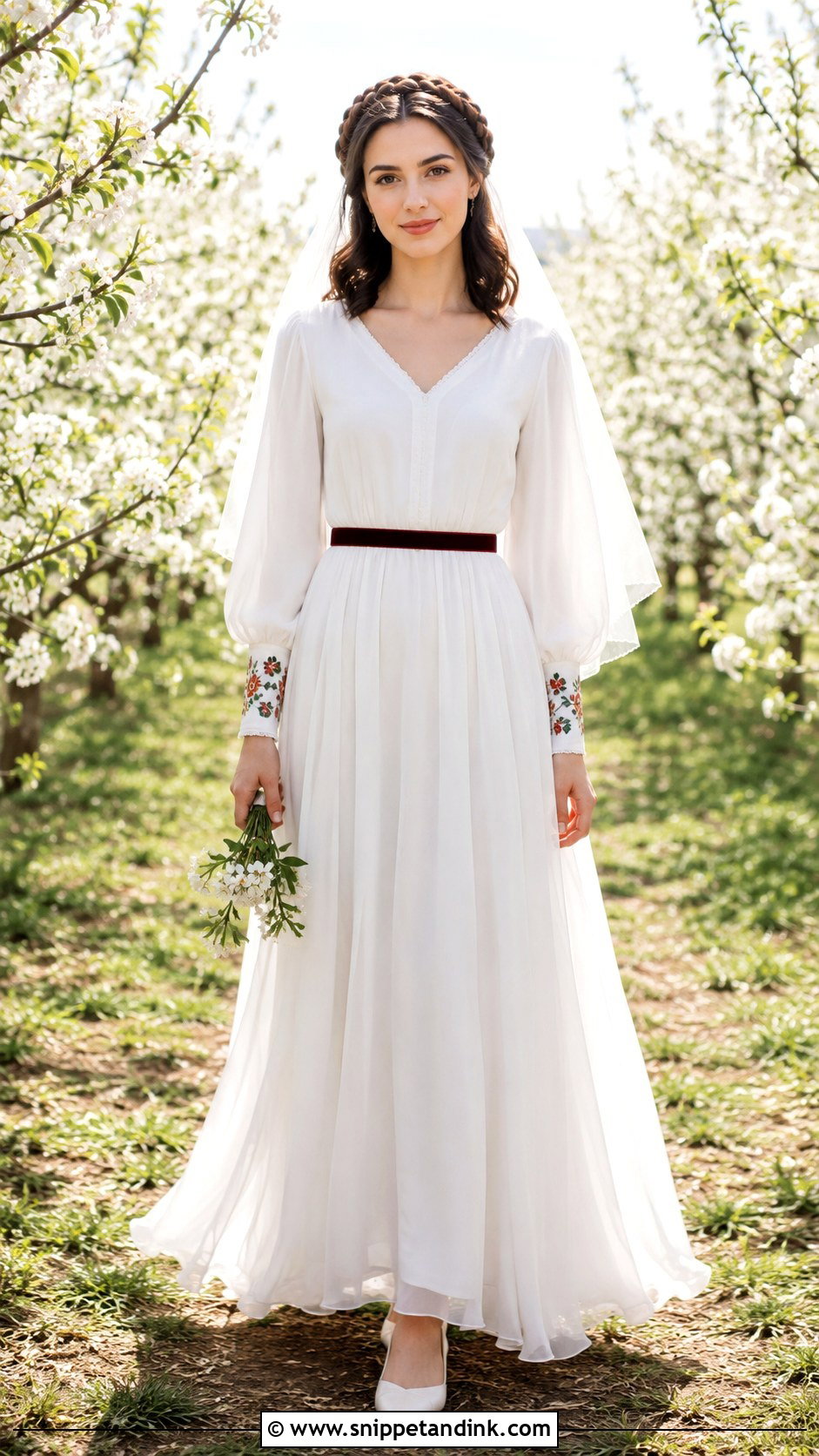 Peasant Sleeve Folk Wedding Dress - Snippet and Ink - 20 Folk Wedding Dress Ideas
