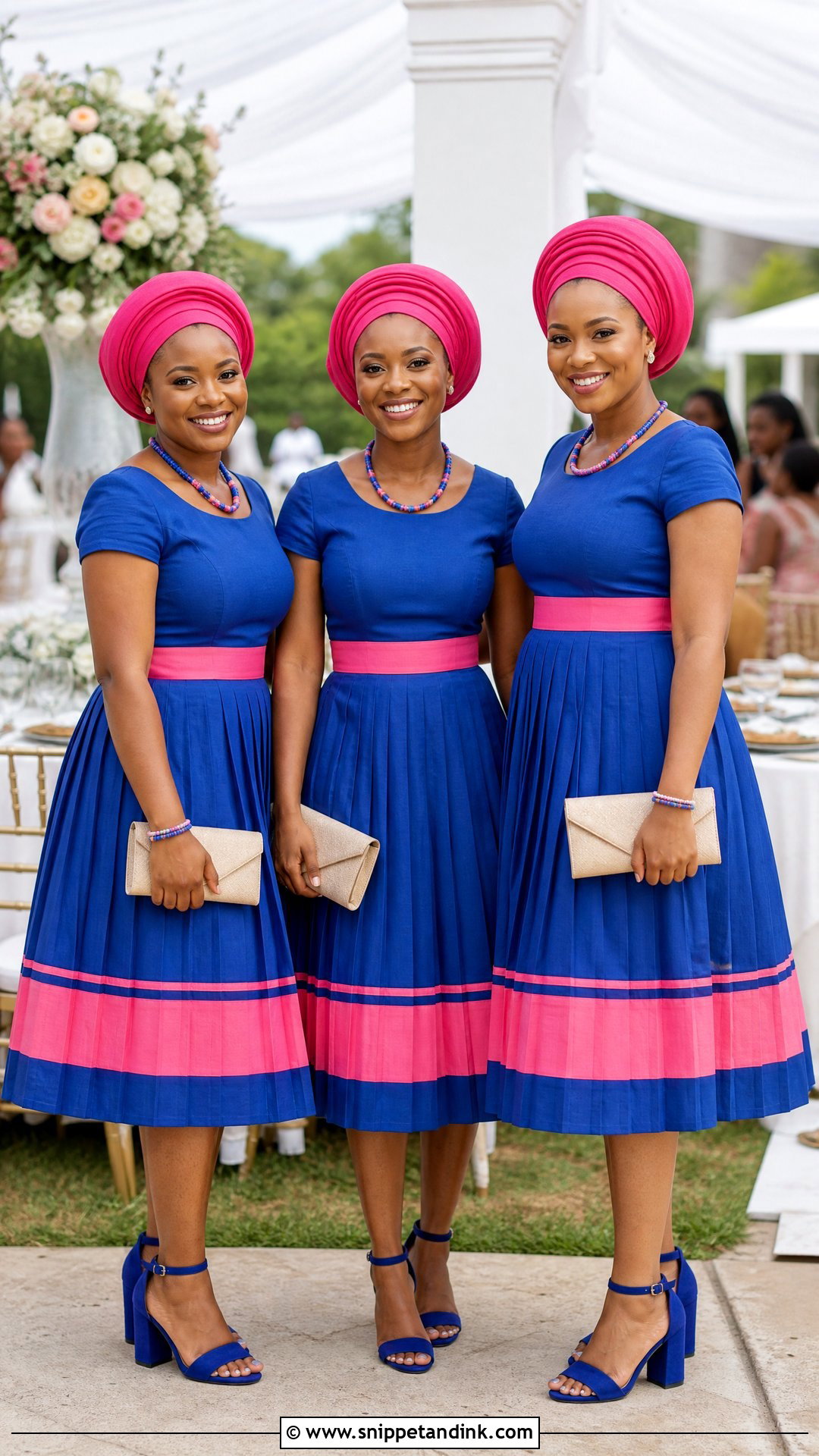 Pedi Bridesmaid Pleated Dress - Snippet and Ink - 20 Pedi Traditional Attire African Weddings Ideas