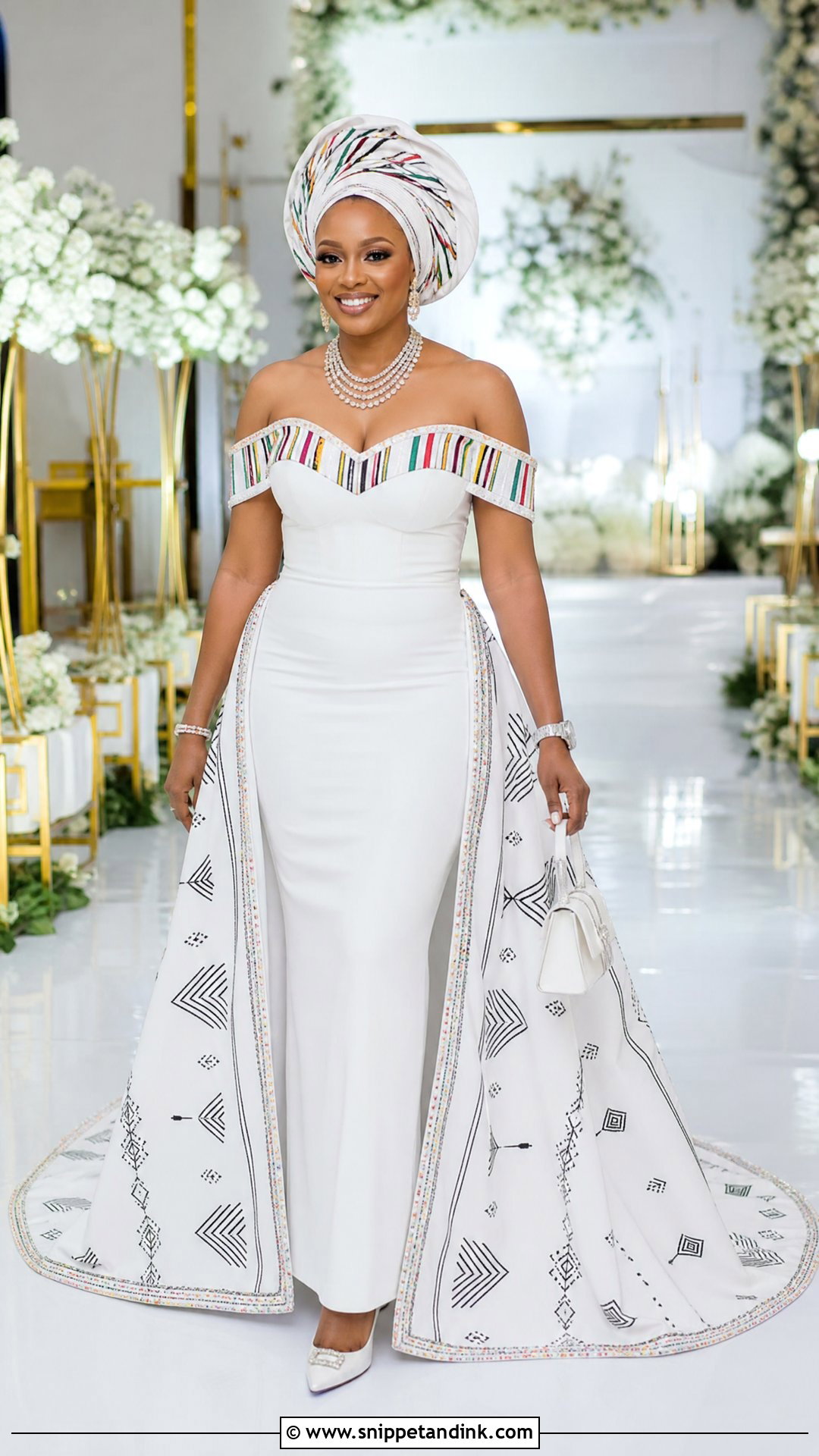 Pedi Wedding Dress With Detachable Train - Snippet and Ink - 20 Traditional Pedi Wedding Dresses