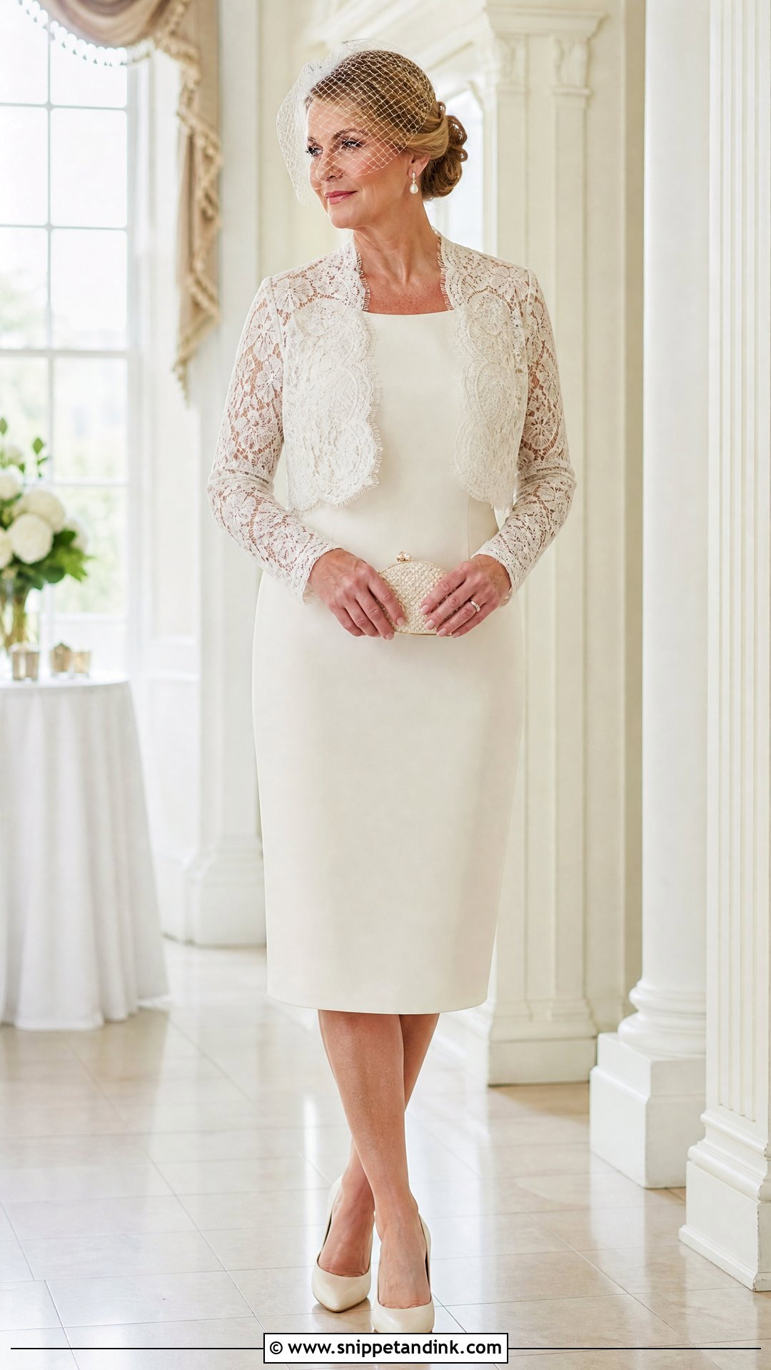 Pencil Wedding Dress With Bridal Jacket - Snippet and Ink - 20 Pencil Wedding Dress Ideas
