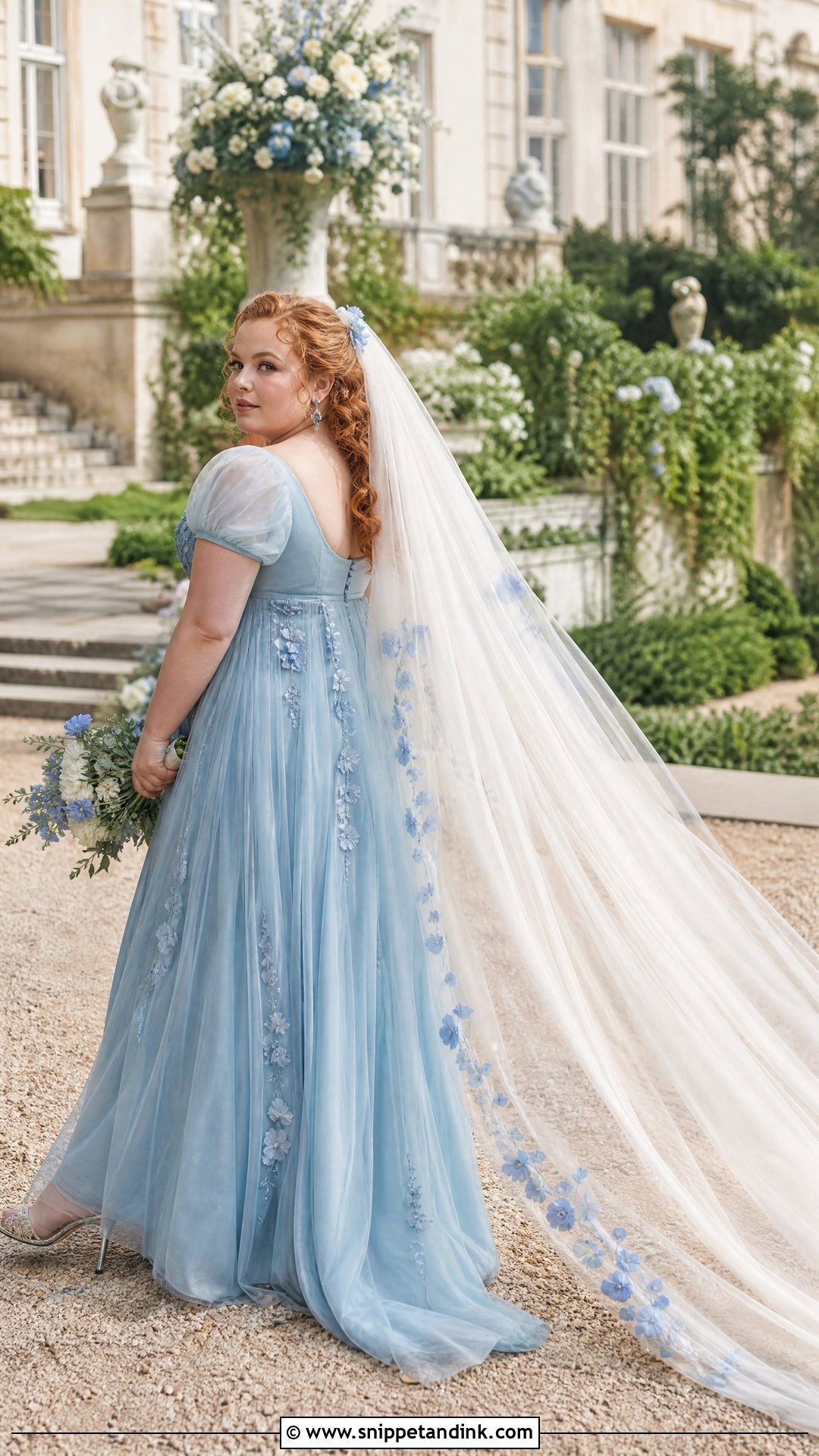 Penelope Featherington Bridgerton Blue Wedding Dress - Snippet and Ink - 20 Penelope Featherington Wedding Dress Ideas