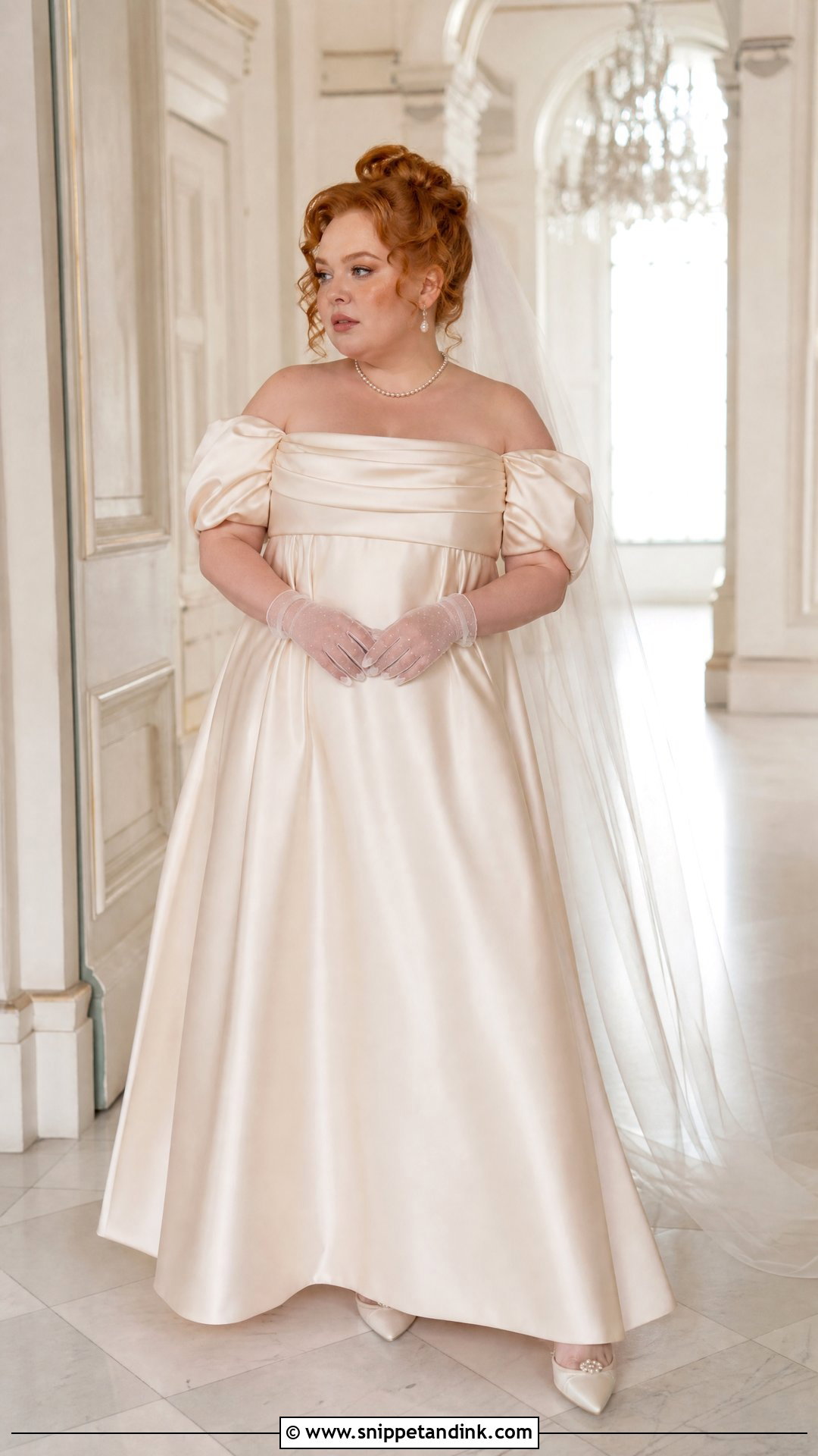 Penelope Featherington Off Shoulder Wedding Dress - Snippet and Ink - 20 Penelope Featherington Wedding Dress Ideas