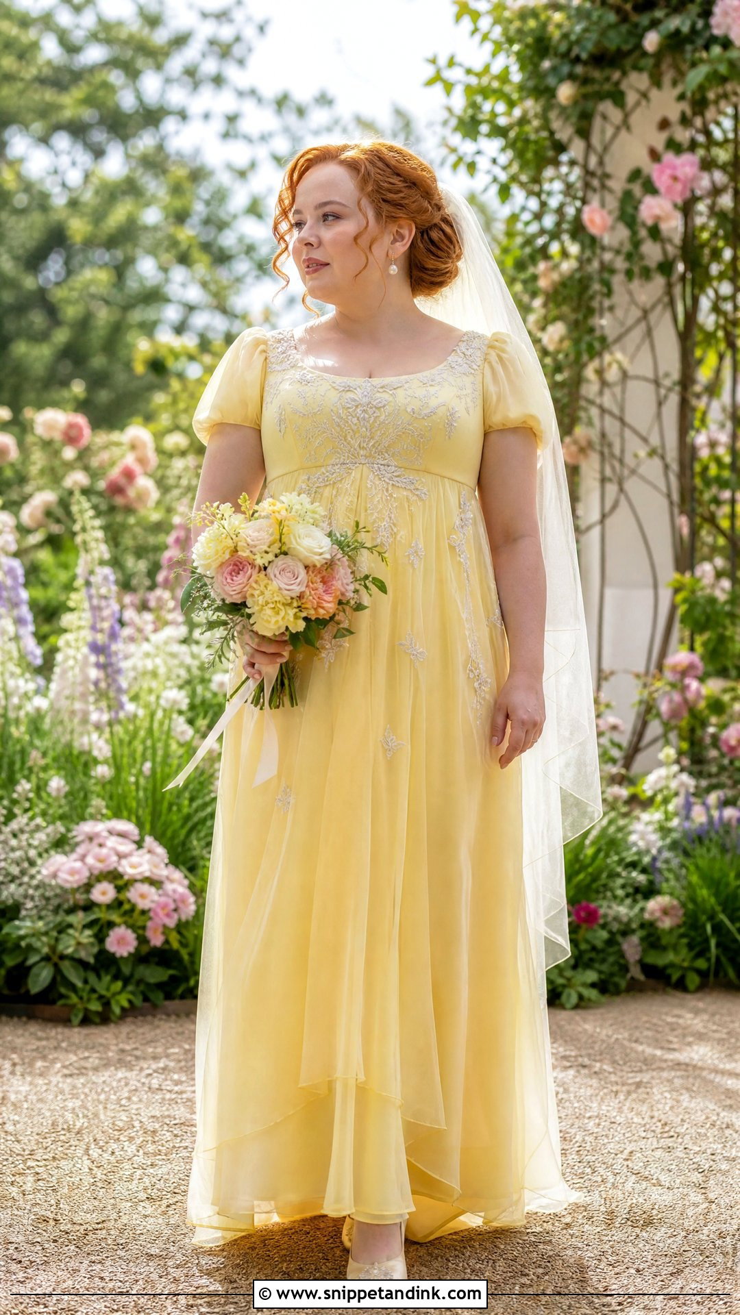 Penelope Featherington Pale Yellow Wedding Dress - Snippet and Ink - 20 Penelope Featherington Wedding Dress Ideas