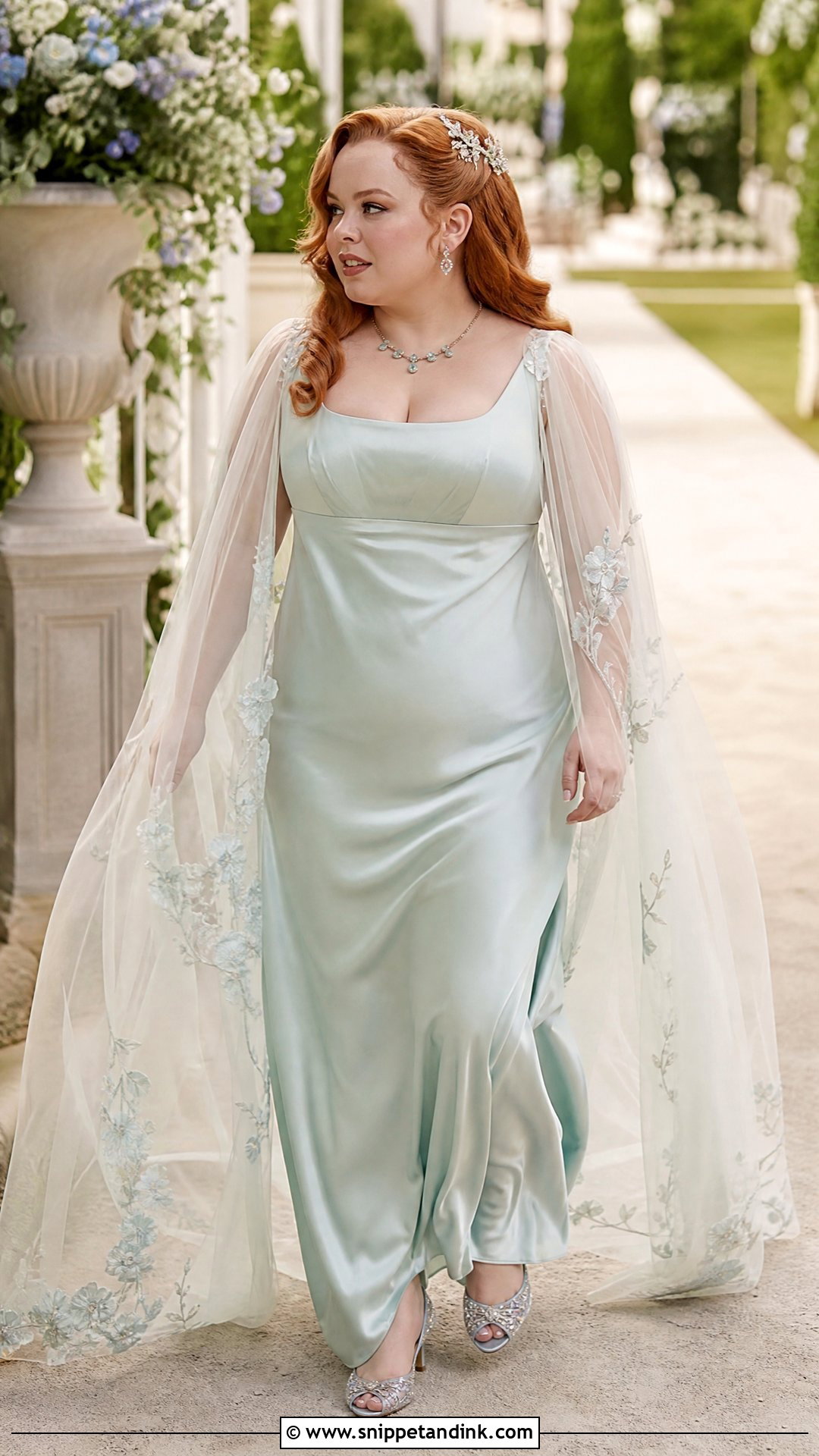Penelope Featherington Wedding Dress With Cape Veil - Snippet and Ink - 20 Penelope Featherington Wedding Dress Ideas