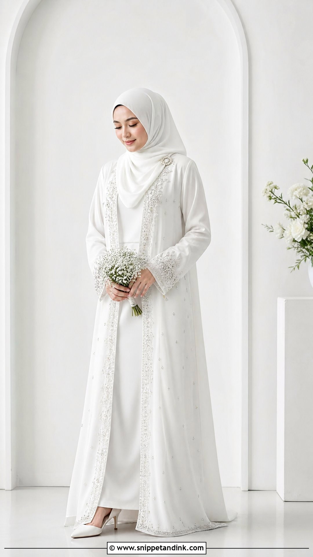 Pengantin Muslimah Abaya Dress - Snippet and Ink - 25 Pengantin Muslimah Ideas