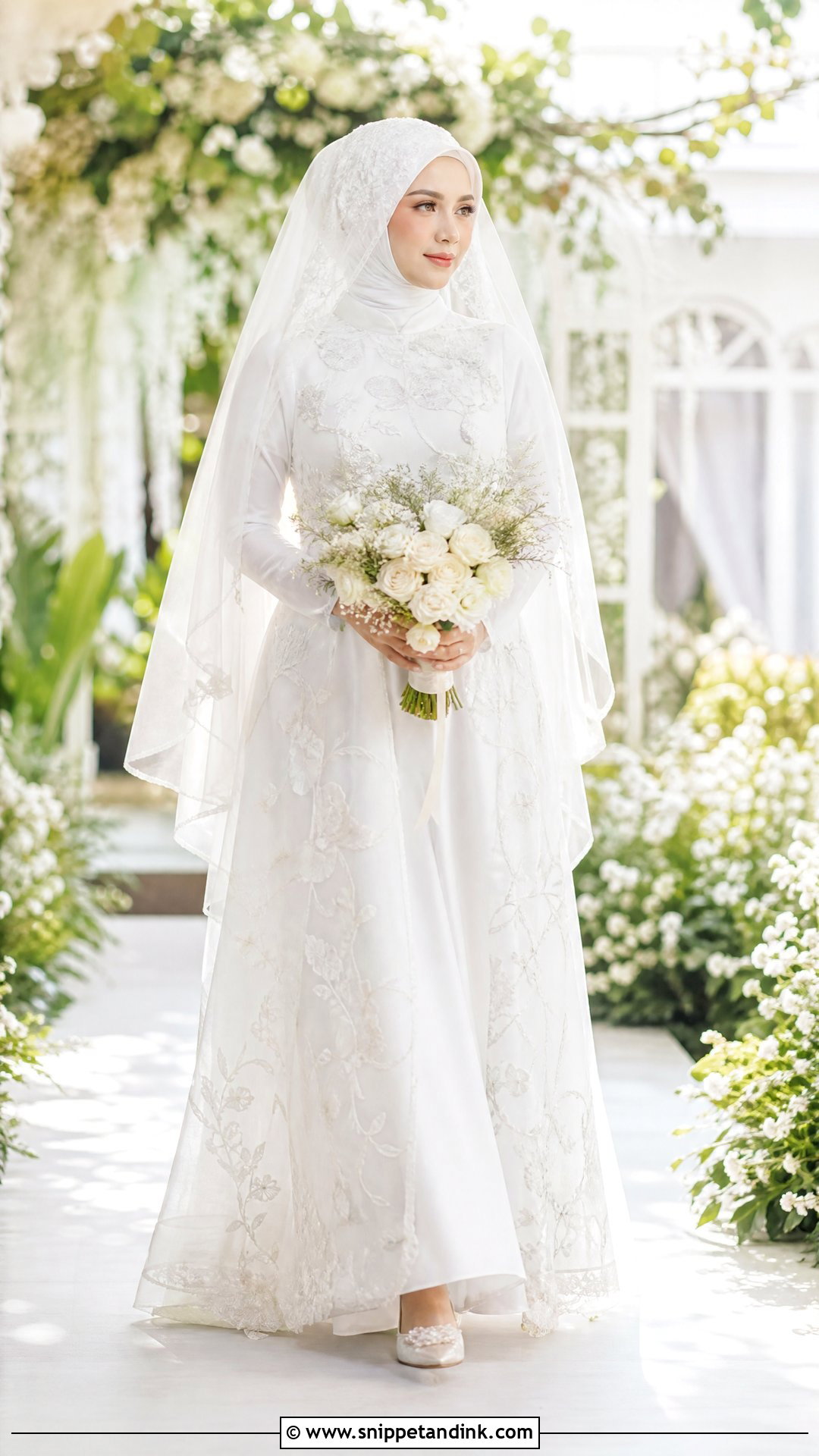 Pengantin Muslimah Organza Dress - Snippet and Ink - 25 Pengantin Muslimah Ideas