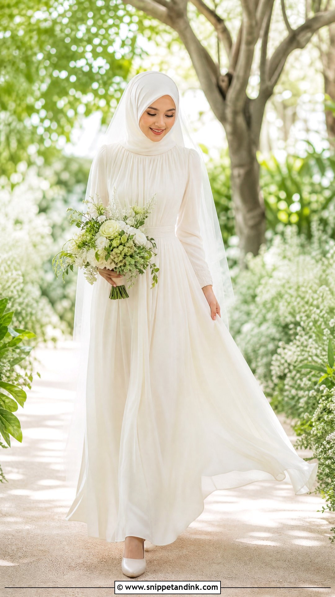 Pengantin Muslimah Outdoor Wedding Dress - Snippet and Ink - 25 Pengantin Muslimah Ideas