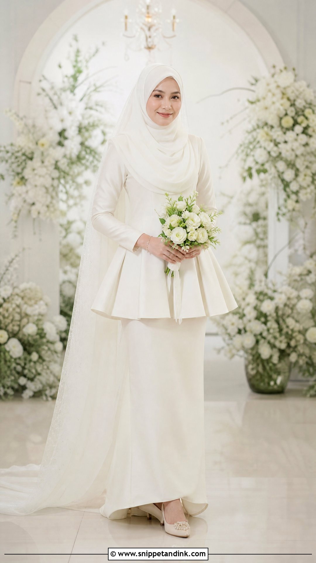 Pengantin Muslimah Peplum Dress - Snippet and Ink - 25 Pengantin Muslimah Ideas