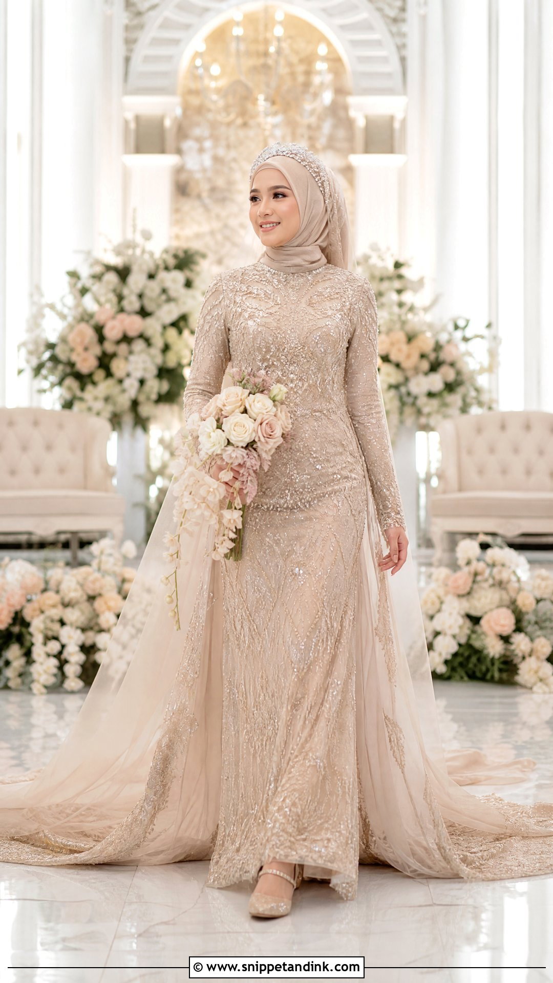 Pengantin Muslimah Reception Dress - Snippet and Ink - 25 Pengantin Muslimah Ideas