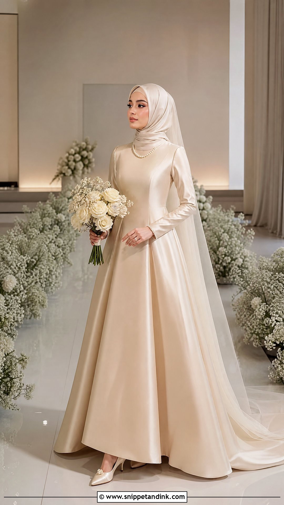 Pengantin Muslimah Satin Dress - Snippet and Ink - 25 Pengantin Muslimah Ideas