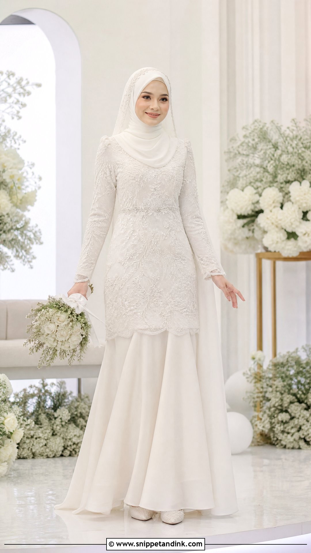 Pengantin Muslimah Two Piece Outfit - Snippet and Ink - 25 Pengantin Muslimah Ideas