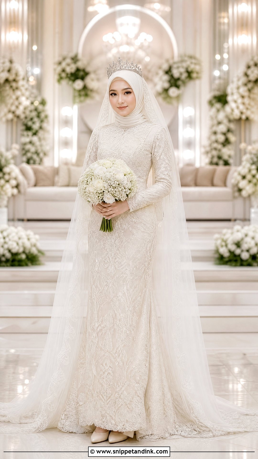 Pengantin Muslimah With Crown - Snippet and Ink - 25 Pengantin Muslimah Ideas