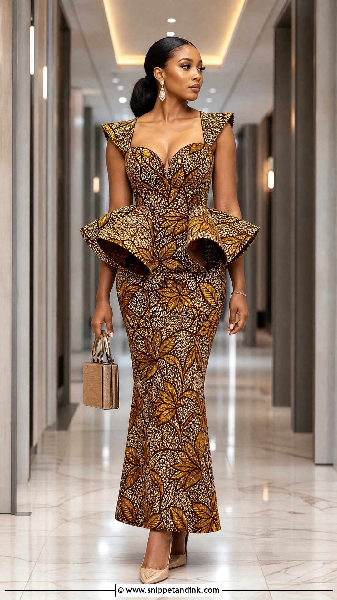 Peplum Ankara Wedding Dress - Snippet and Ink - 25 Ankara Wedding Dress Ideas